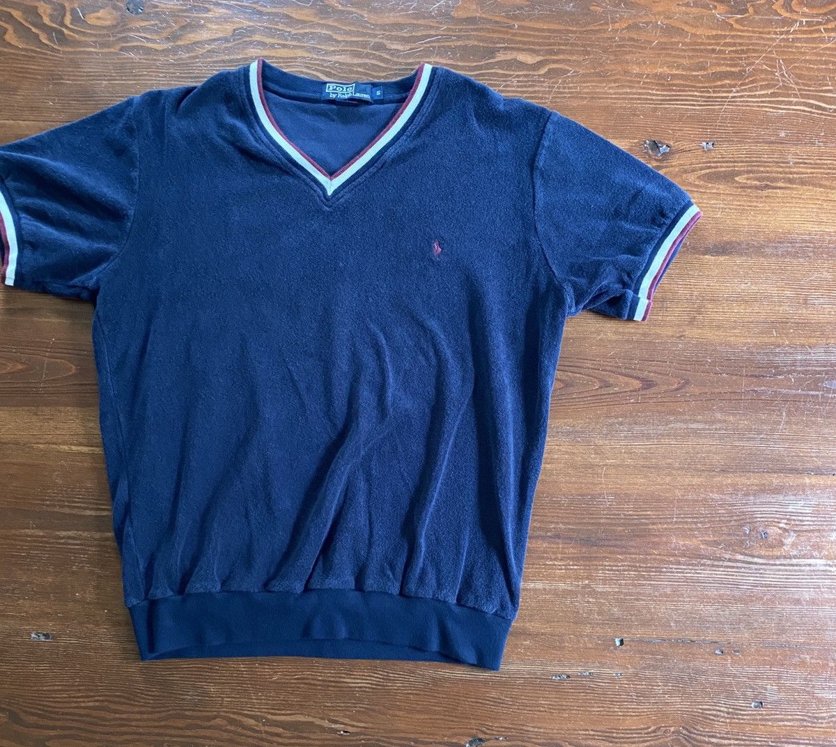 Polo Ralph Lauren Vintage 90’s Polo Ralph Lauren Terrycloth Banded Bottom Tee Size US S / EU 44-46 / 1 - 1 Thumbnail