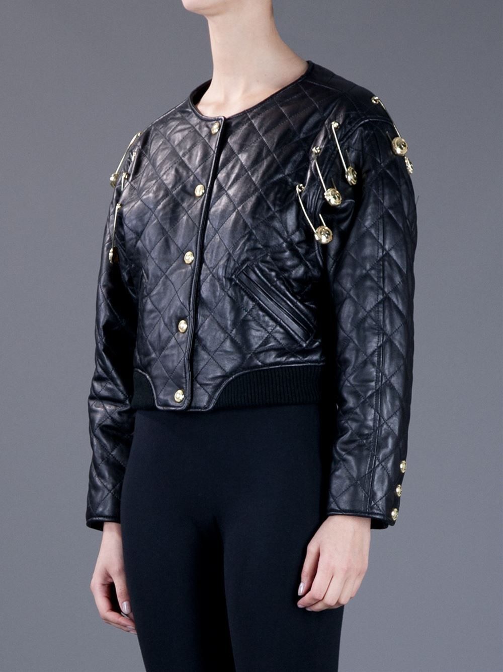 Adidas × Jeremy Scott $1000 Adidas Originals Jeremy Scott Quilted Leather Jacket Size L / US 10 / IT 46 - 6 Thumbnail