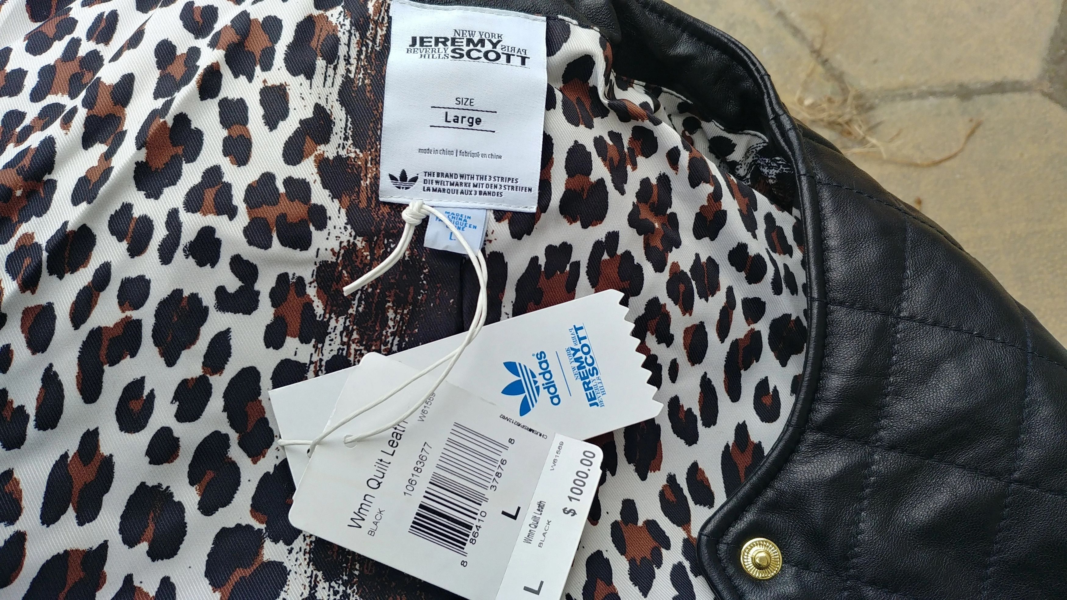 Adidas × Jeremy Scott $1000 Adidas Originals Jeremy Scott Quilted Leather Jacket Size L / US 10 / IT 46 - 13 Thumbnail