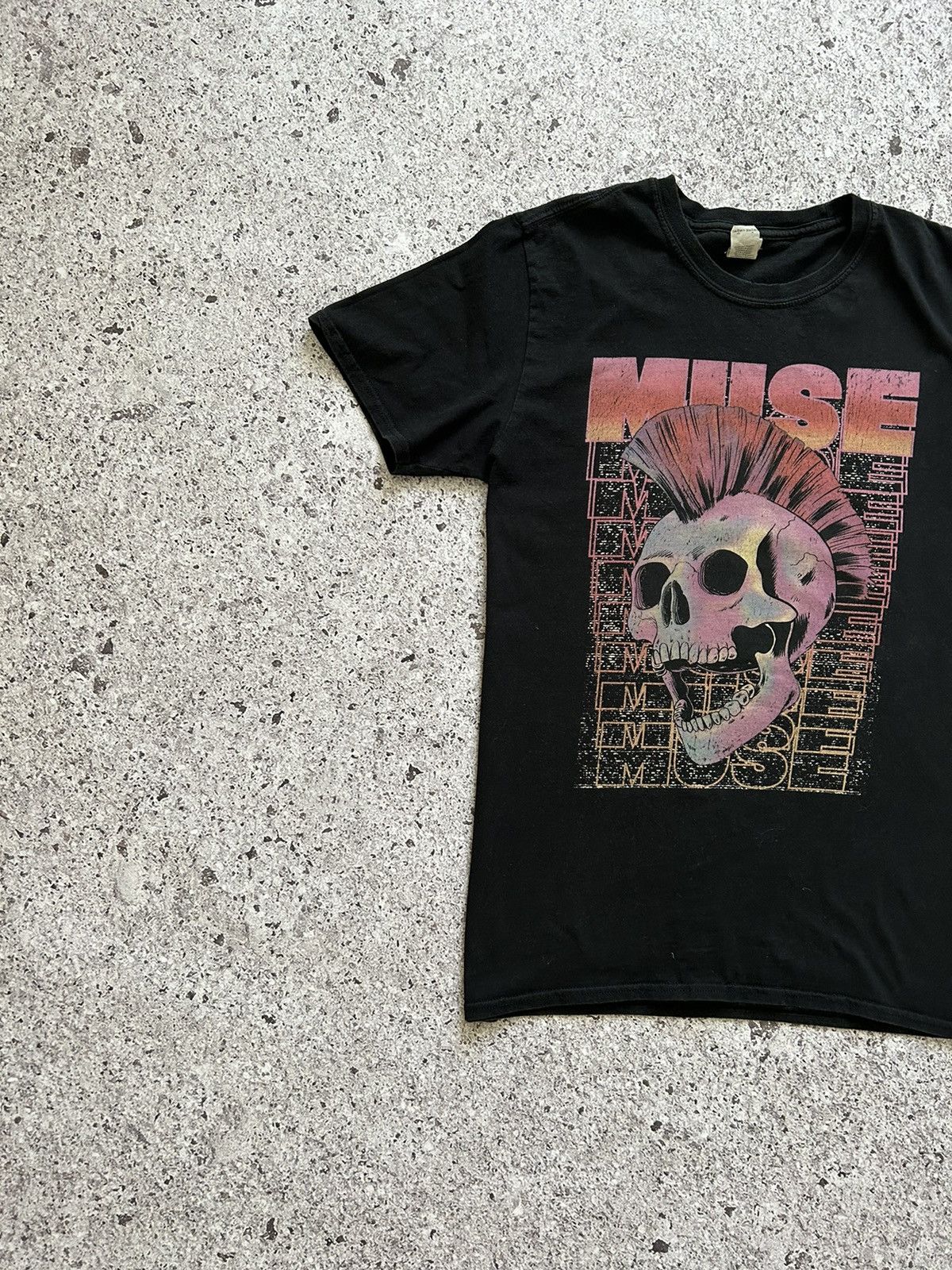 Band Tees 💀Vintage 90s Skull Muse Rock Band Metal T-Shirt Y2K Size US L / EU 52-54 / 3 - 2 Thumbnail