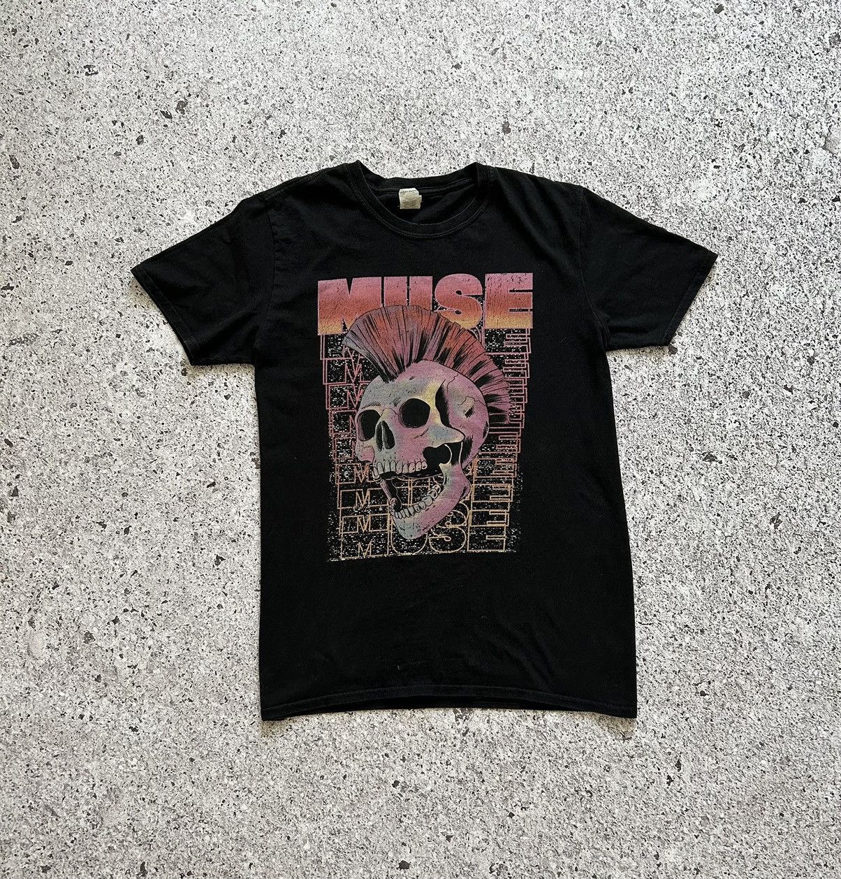 Band Tees 💀Vintage 90s Skull Muse Rock Band Metal T-Shirt Y2K Size US L / EU 52-54 / 3 - 1 Thumbnail