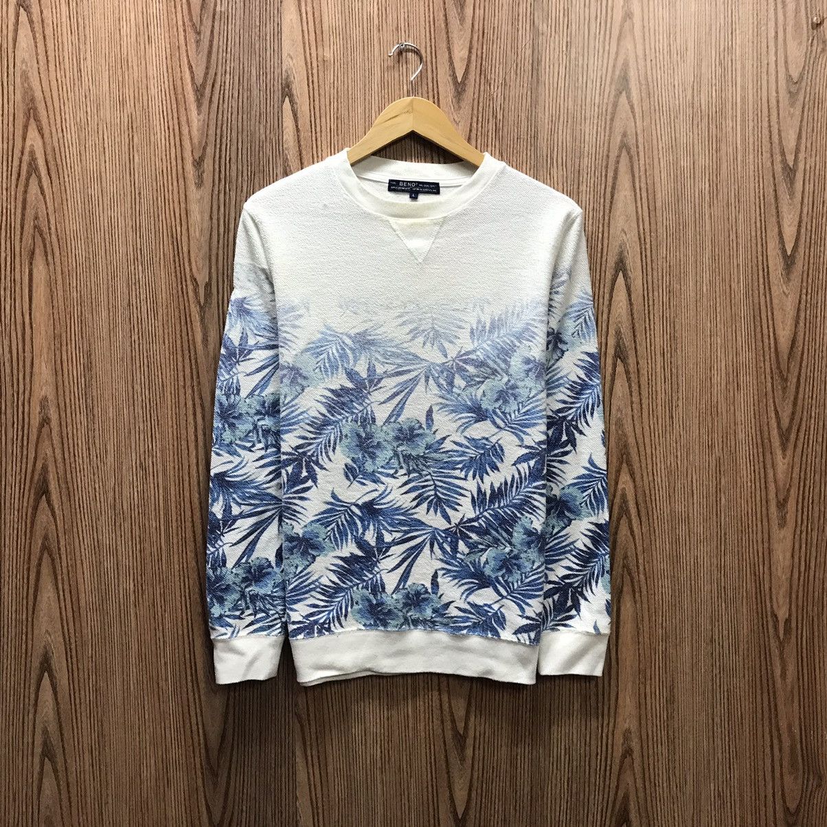 Japanese Brand × Vintage Vintage Beno Sweatshirt Art Design Full Flower Pullover Size US M / EU 48-50 / 2 - 1 Thumbnail