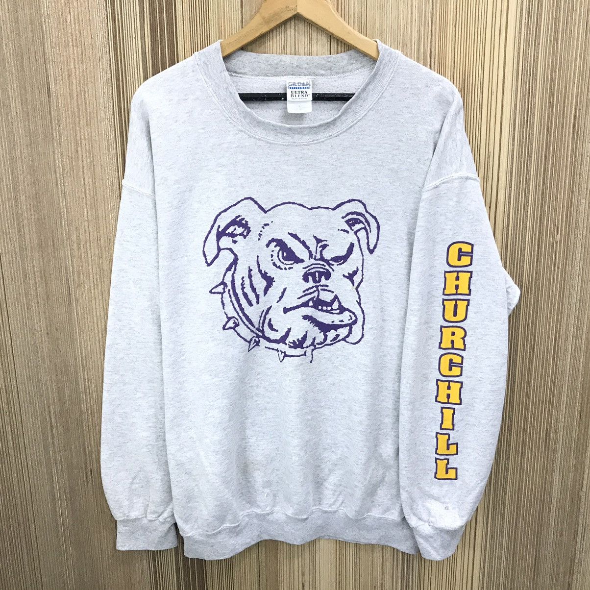 Japanese Brand × Vintage Vintage Winston Churchill Bulldog Sweatshirt Jumper Size US L / EU 52-54 / 3 - 1 Thumbnail