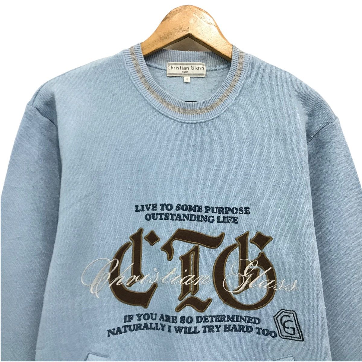 Designer Christian Glass Paris Jumper Sweatshirt Size US M / EU 48-50 / 2 - 2 Thumbnail