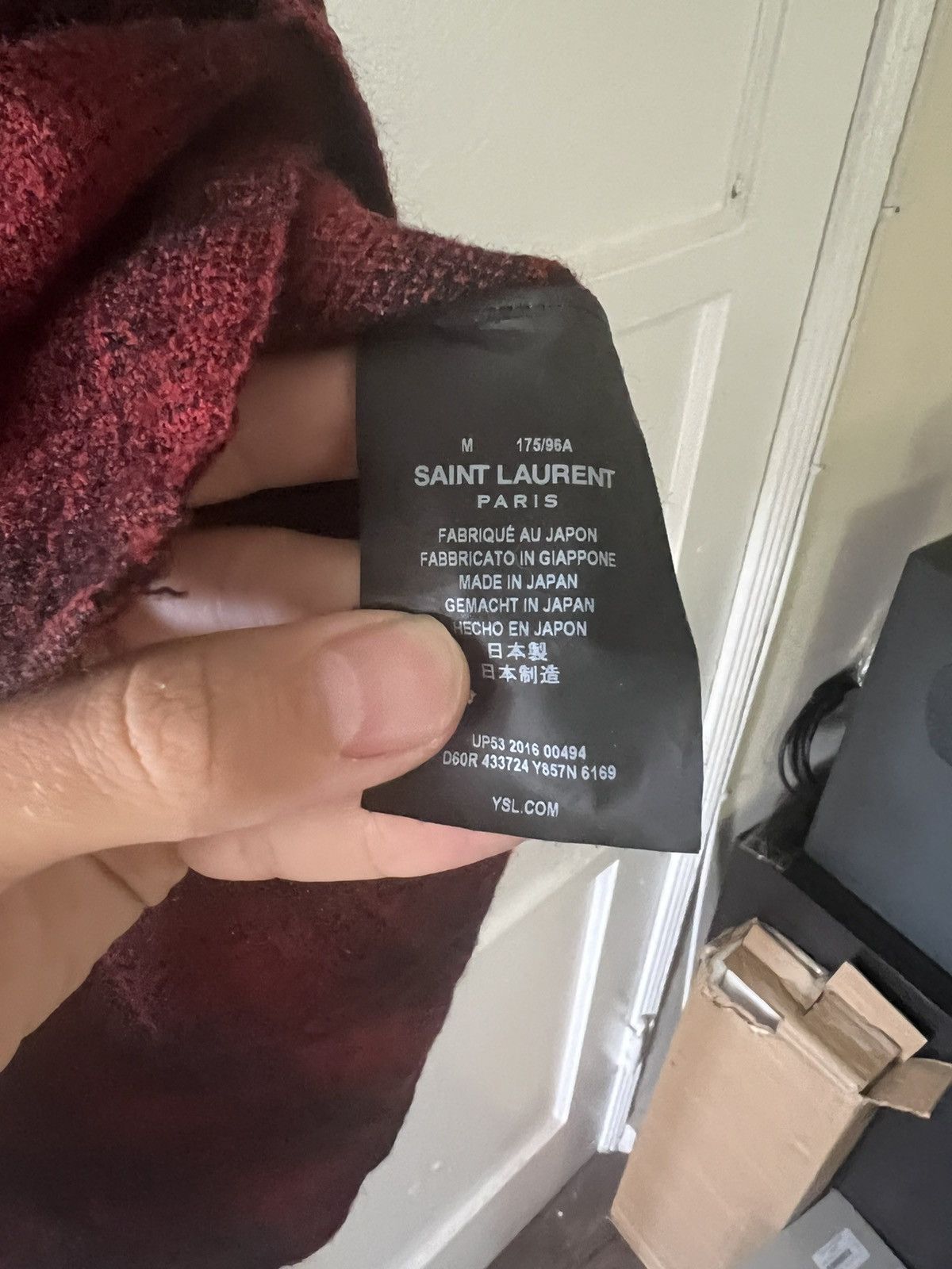 Saint Laurent Paris Hedi FW16 wool flannel Size US S / EU 44-46 / 1 - 5 Thumbnail