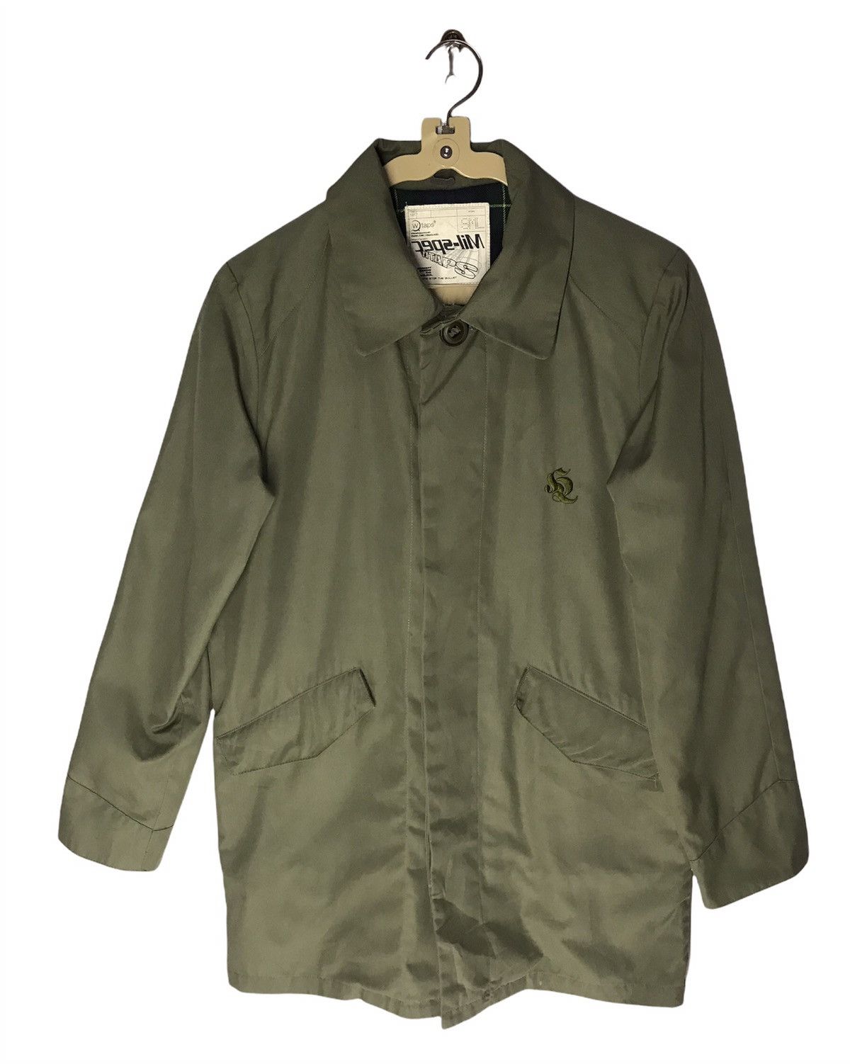 image of Best Offer Mil-Spec Wtaps Button Jacket in Green, Men's (Size Medium)