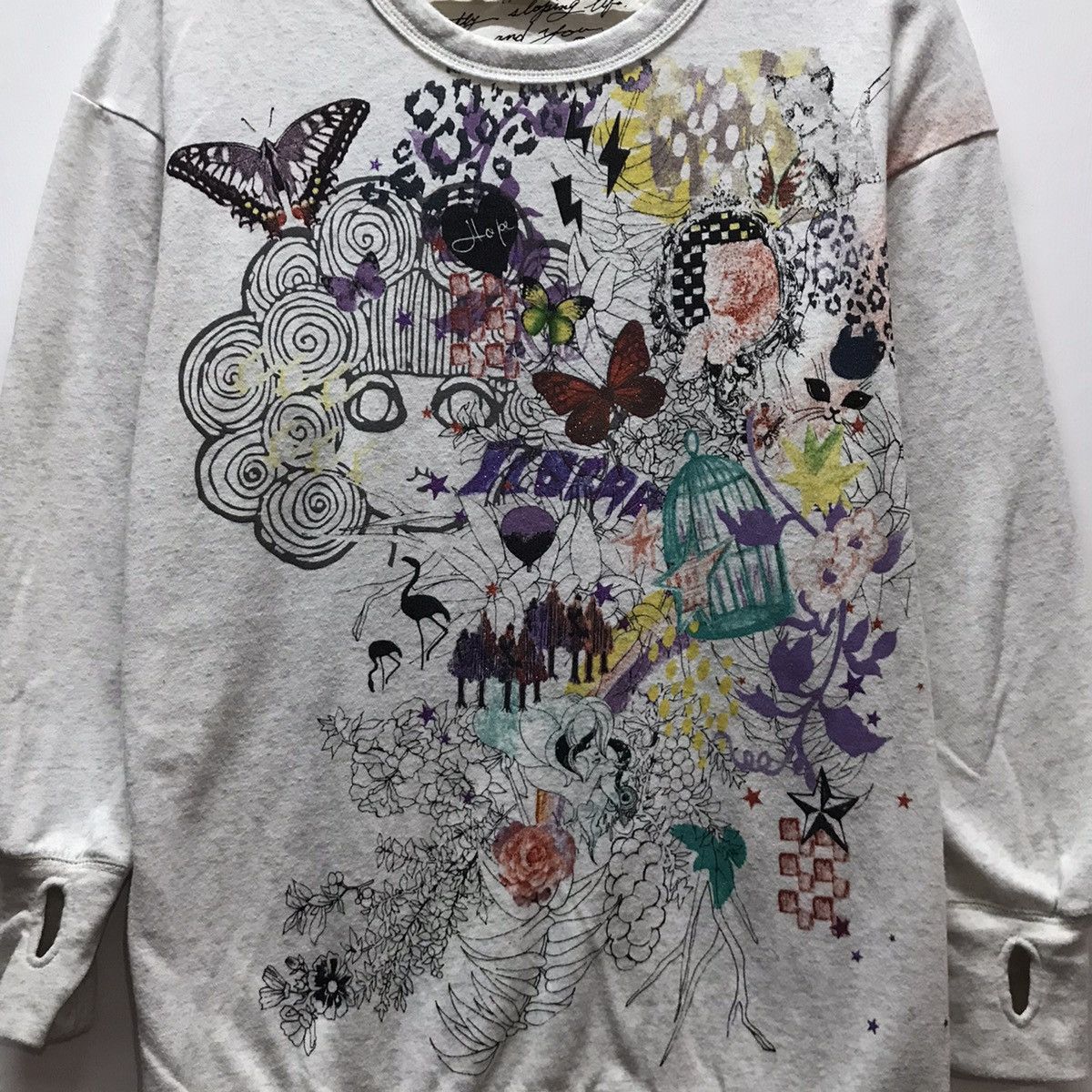 Japanese Brand × Other Vintage Scolar Sweatshirt Full Print Art Design Size US M / EU 48-50 / 2 - 3 Thumbnail