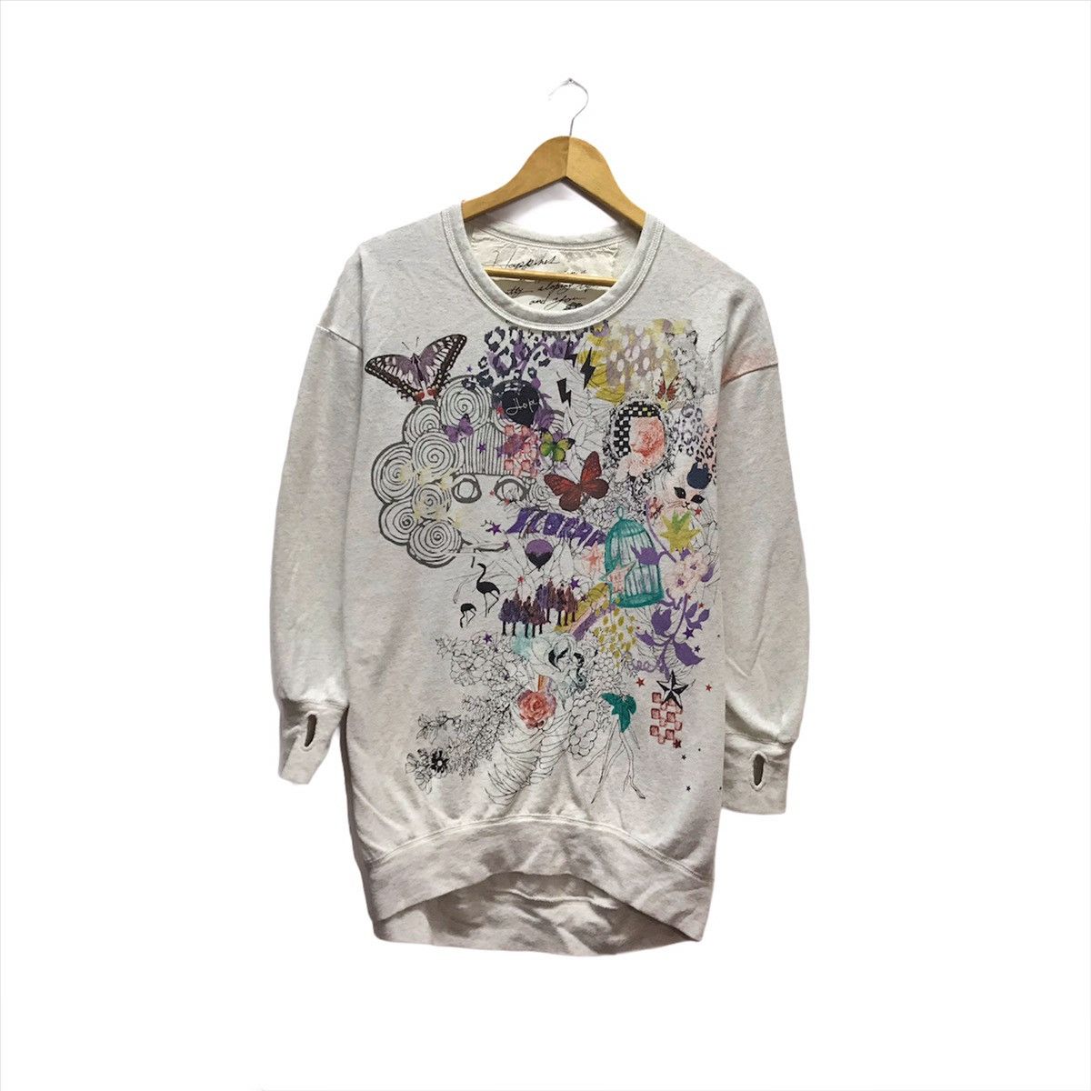 Japanese Brand × Other Vintage Scolar Sweatshirt Full Print Art Design Size US M / EU 48-50 / 2 - 1 Thumbnail