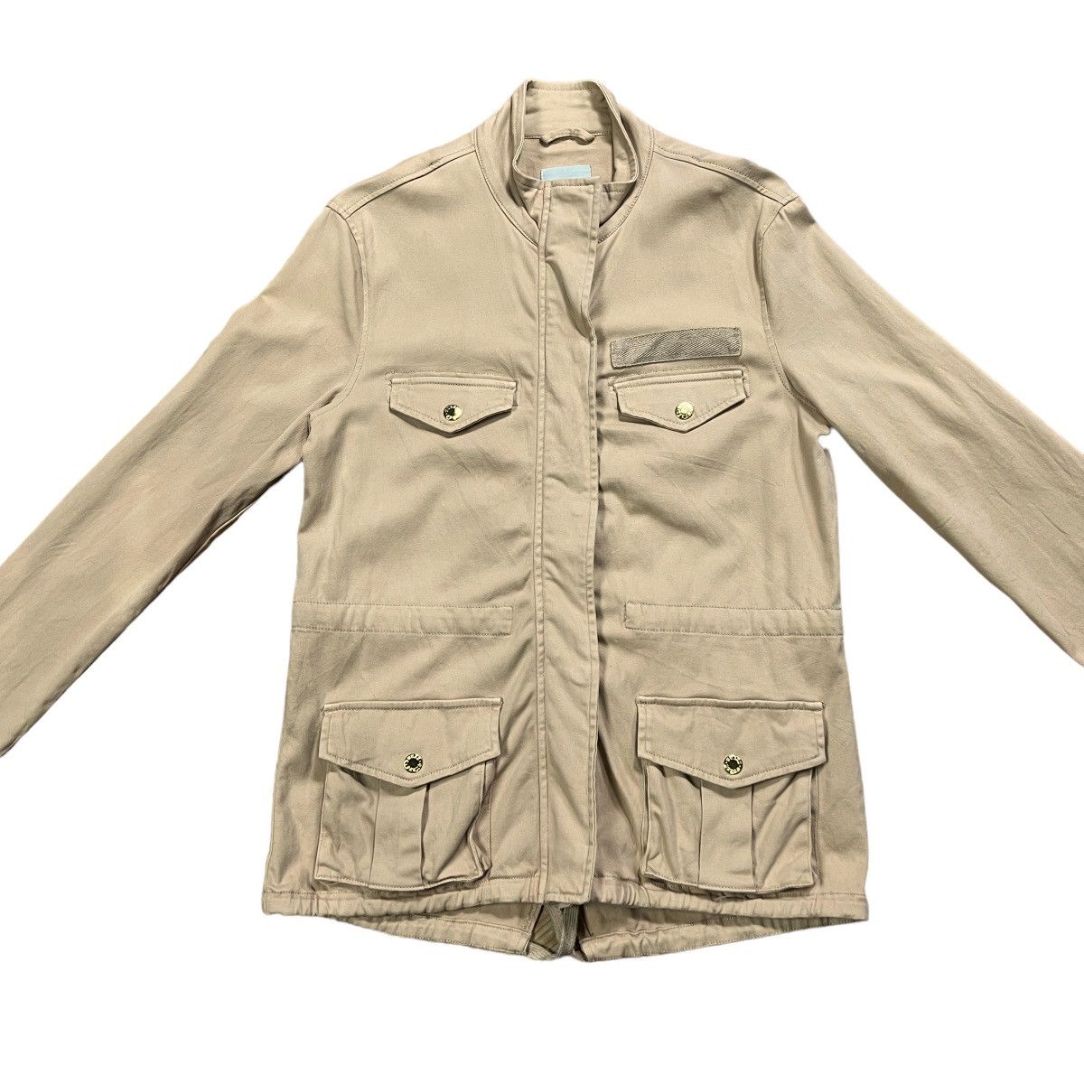 GUESS LIGHT BROWN LIGHT y2k JACKET MULTI POCKET