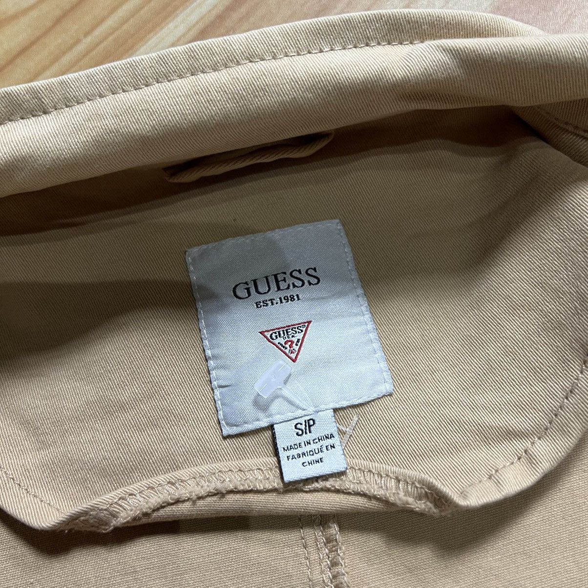 GUESS LIGHT BROWN LIGHT y2k JACKET MULTI POCKET