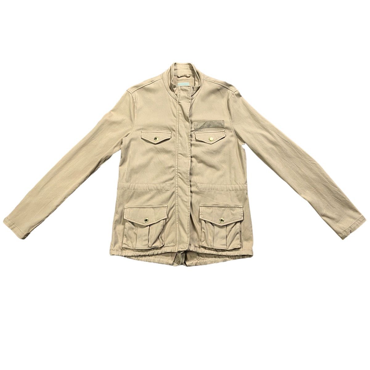 GUESS LIGHT BROWN LIGHT y2k JACKET MULTI POCKET