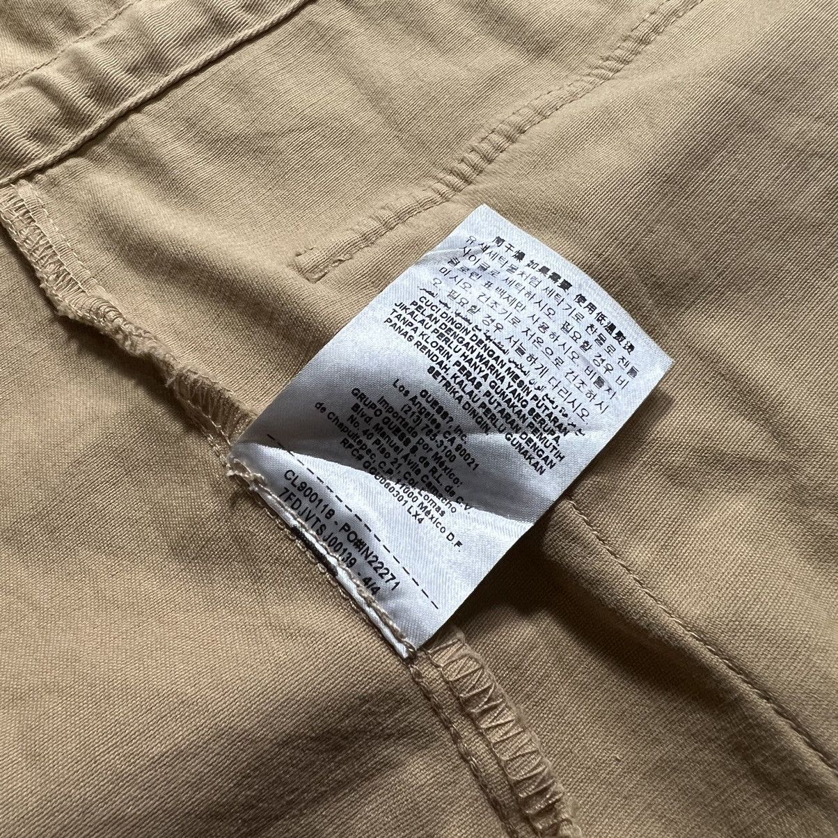 GUESS LIGHT BROWN LIGHT y2k JACKET MULTI POCKET