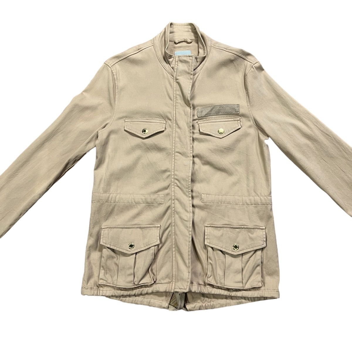 GUESS LIGHT BROWN LIGHT y2k JACKET MULTI POCKET