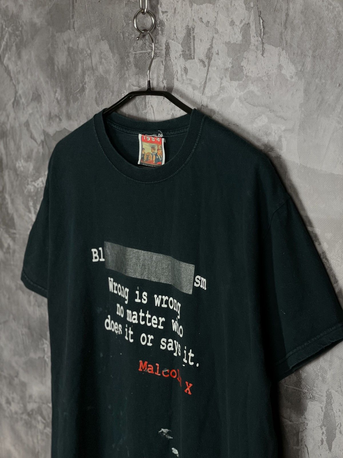 Band Tees × Vintage Vintage Distressed Malcolm X T-Shirt tee shirt slogan Size US L / EU 52-54 / 3 - 2 Thumbnail