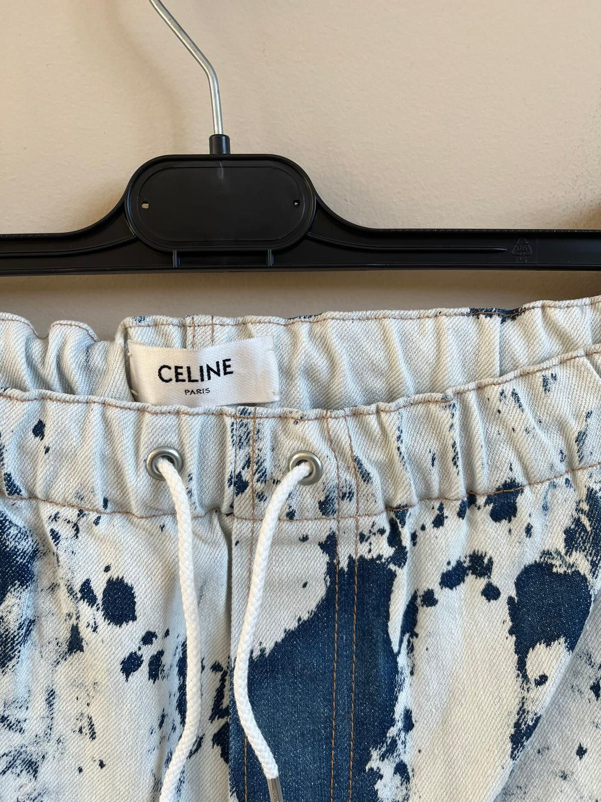 Celine Bleach Spot Denim Jogger in Blue & White Size US 30 / EU 46 - 11 Thumbnail