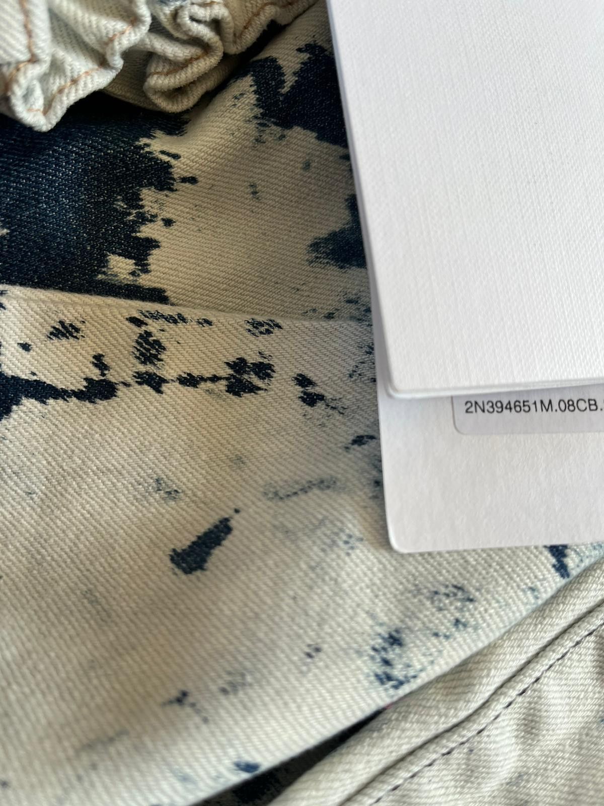 Celine Bleach Spot Denim Jogger in Blue & White Size US 30 / EU 46 - 18 Thumbnail