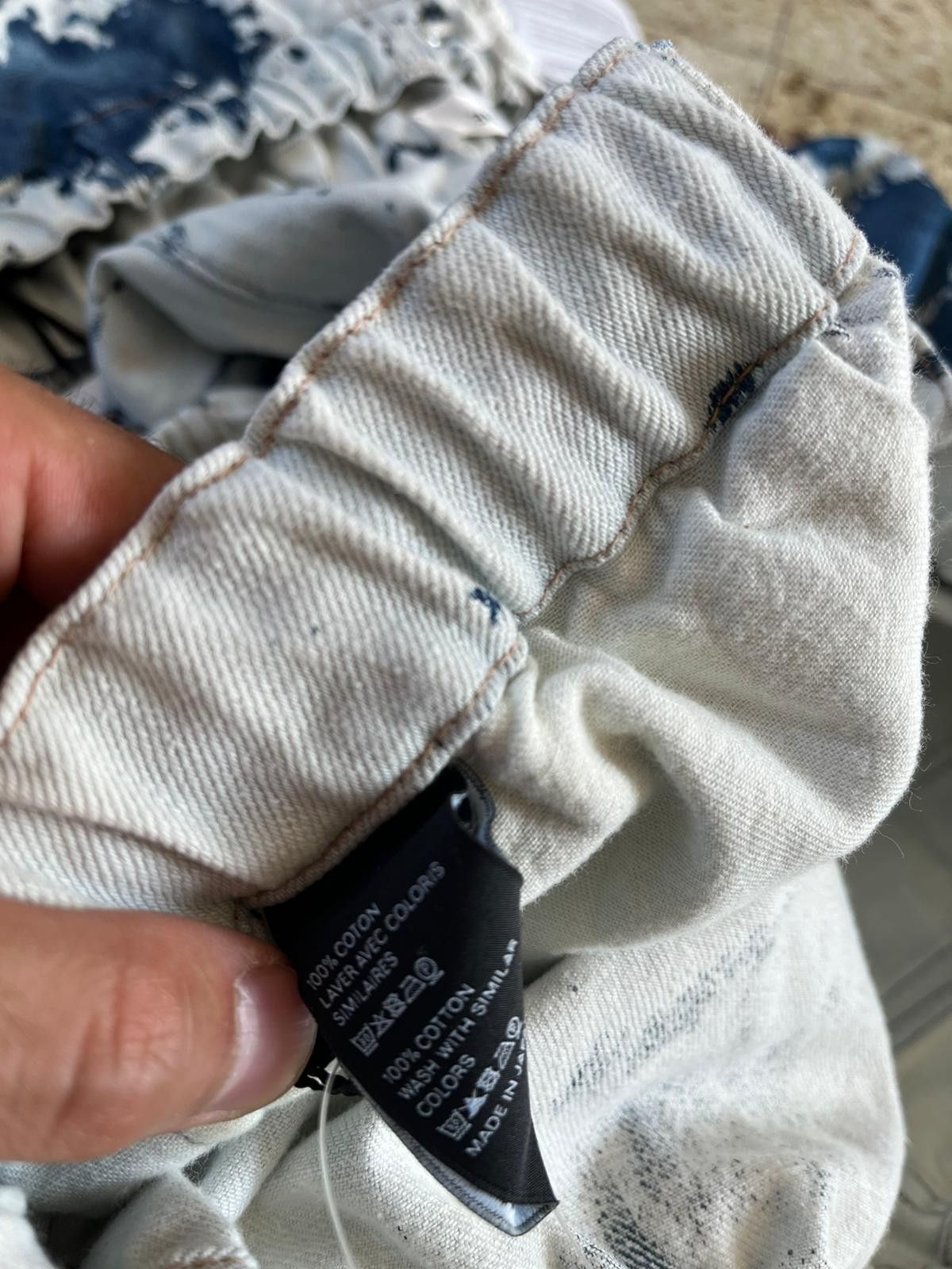 Celine Bleach Spot Denim Jogger in Blue & White Size US 30 / EU 46 - 17 Thumbnail