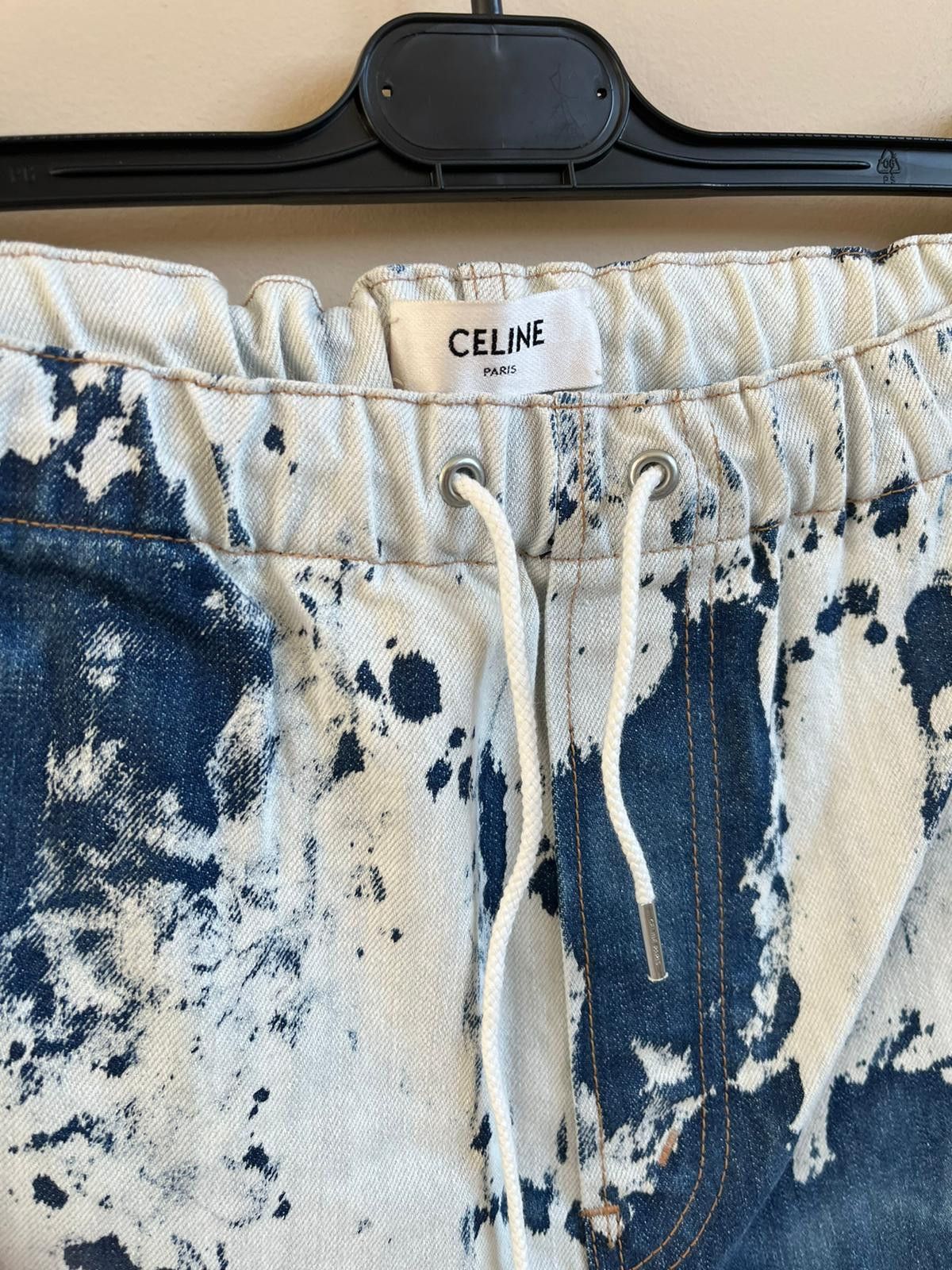 Celine Bleach Spot Denim Jogger in Blue & White Size US 30 / EU 46 - 7 Thumbnail
