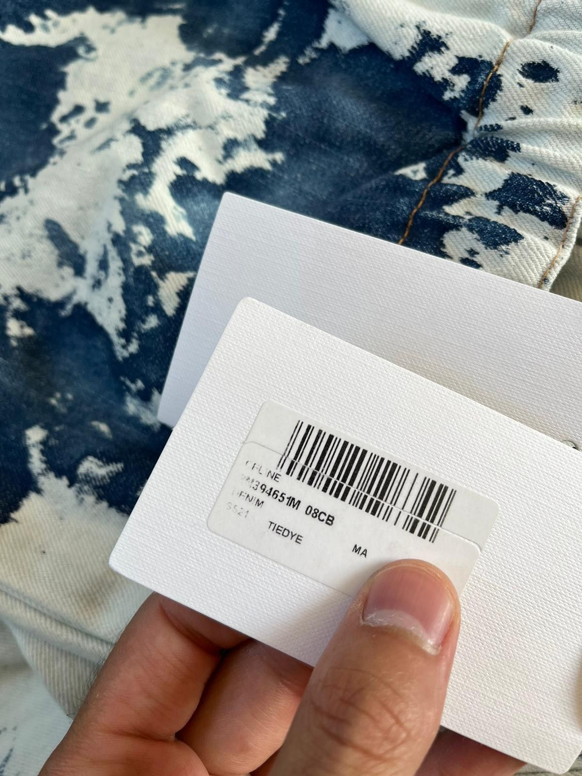Celine Bleach Spot Denim Jogger in Blue & White Size US 30 / EU 46 - 15 Thumbnail