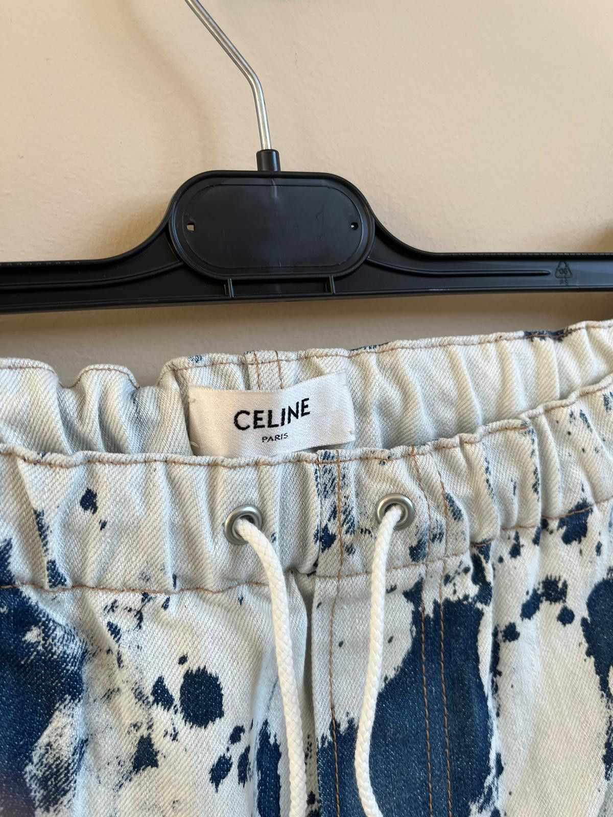 Celine Bleach Spot Denim Jogger in Blue & White Size US 30 / EU 46 - 6 Thumbnail
