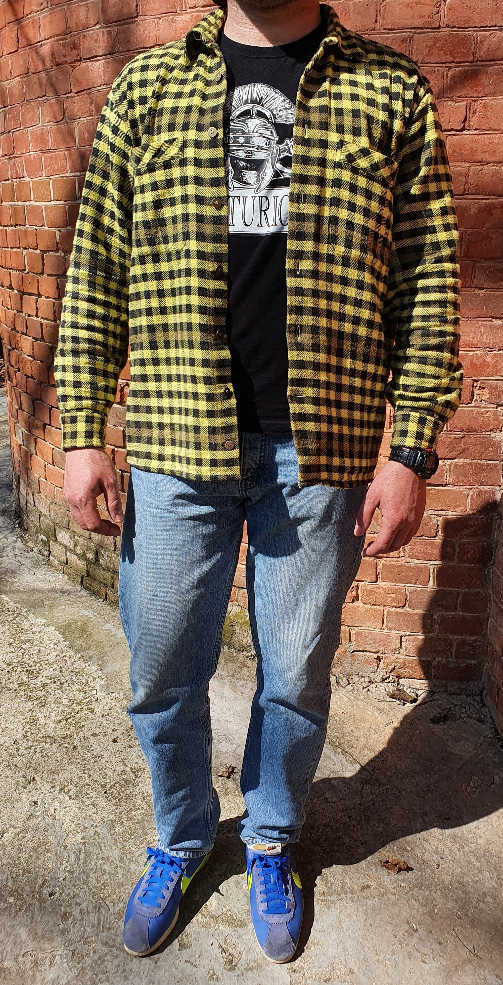 Flannel × Vintage 80s Vintage Heavy Flannel Plaid Shirt Travis Scott Style Size US M / EU 48-50 / 2 - 5 Thumbnail