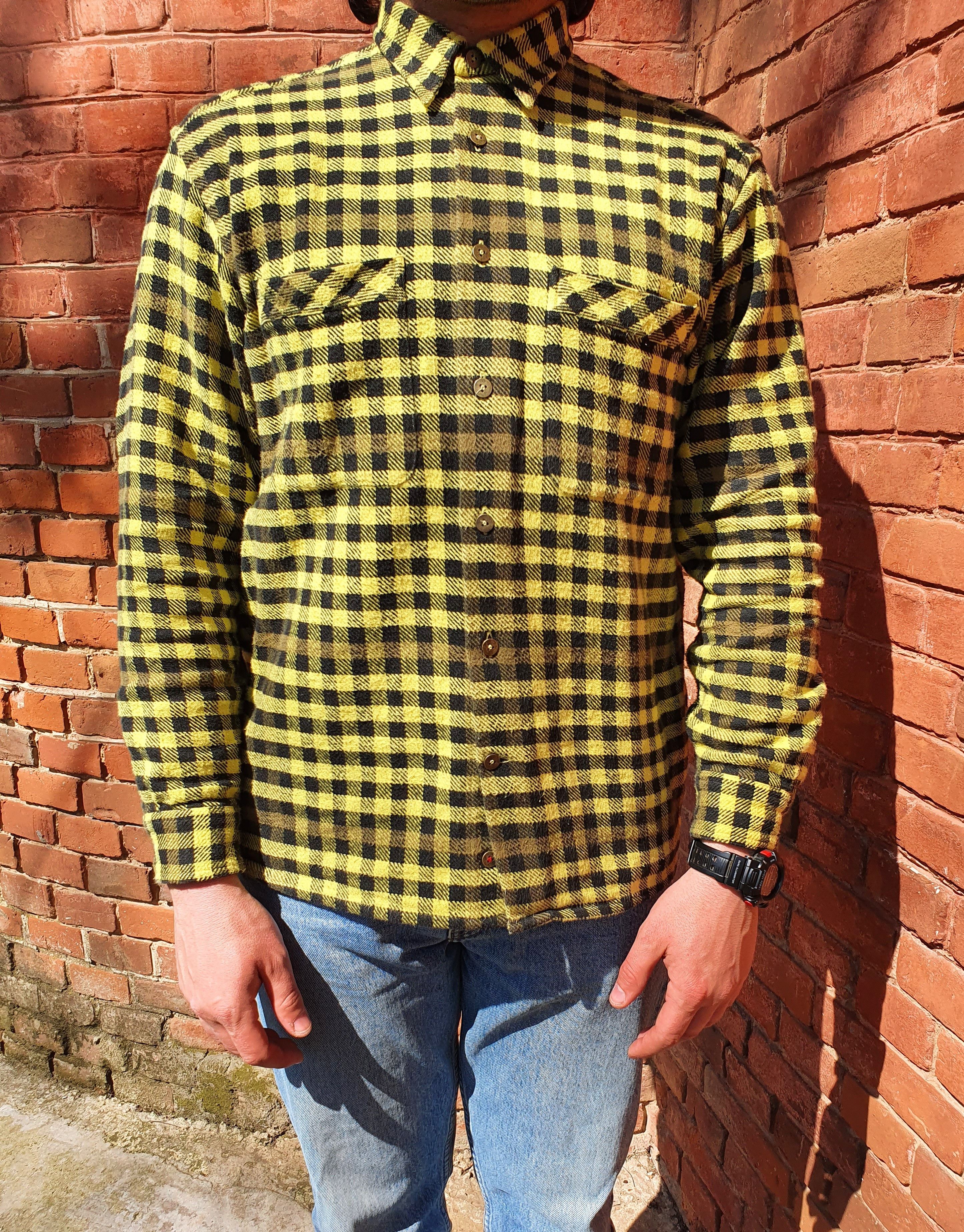 Flannel × Vintage 80s Vintage Heavy Flannel Plaid Shirt Travis Scott Style Size US M / EU 48-50 / 2 - 12 Thumbnail