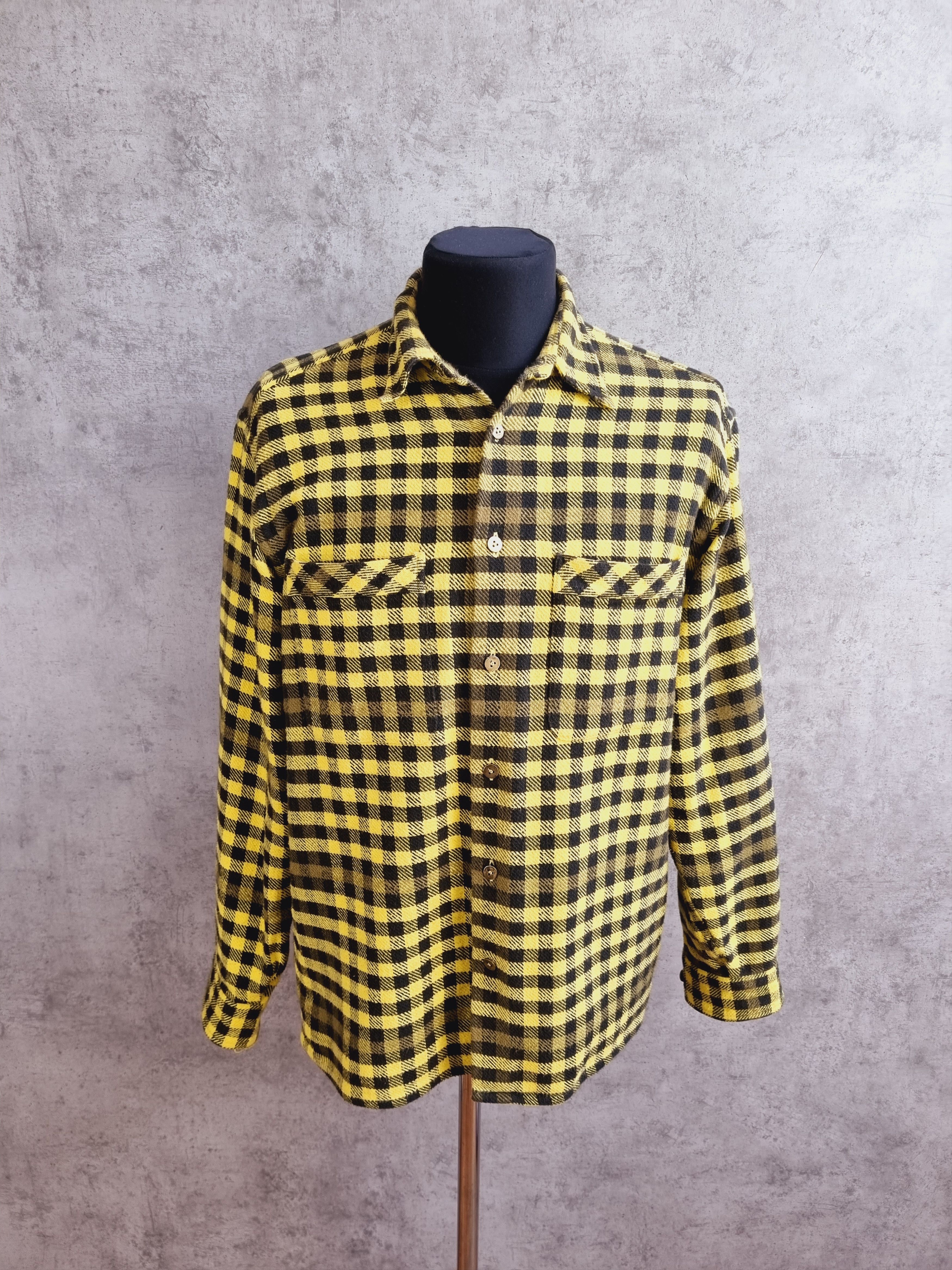Flannel × Vintage 80s Vintage Heavy Flannel Plaid Shirt Travis Scott Style Size US M / EU 48-50 / 2 - 4 Thumbnail