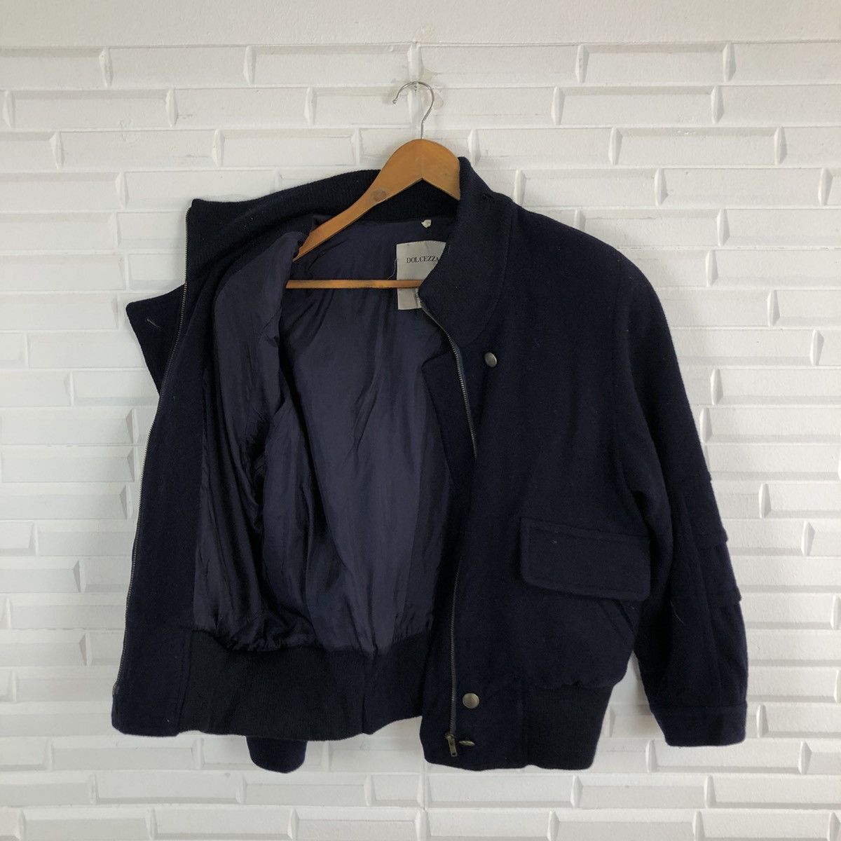 Japanese Brand BOMBER JACKET DOLCEZZA WOOL INSPIRED BY MA-1 ISSEY MIYAKE Size US M / EU 48-50 / 2 - 11 Thumbnail