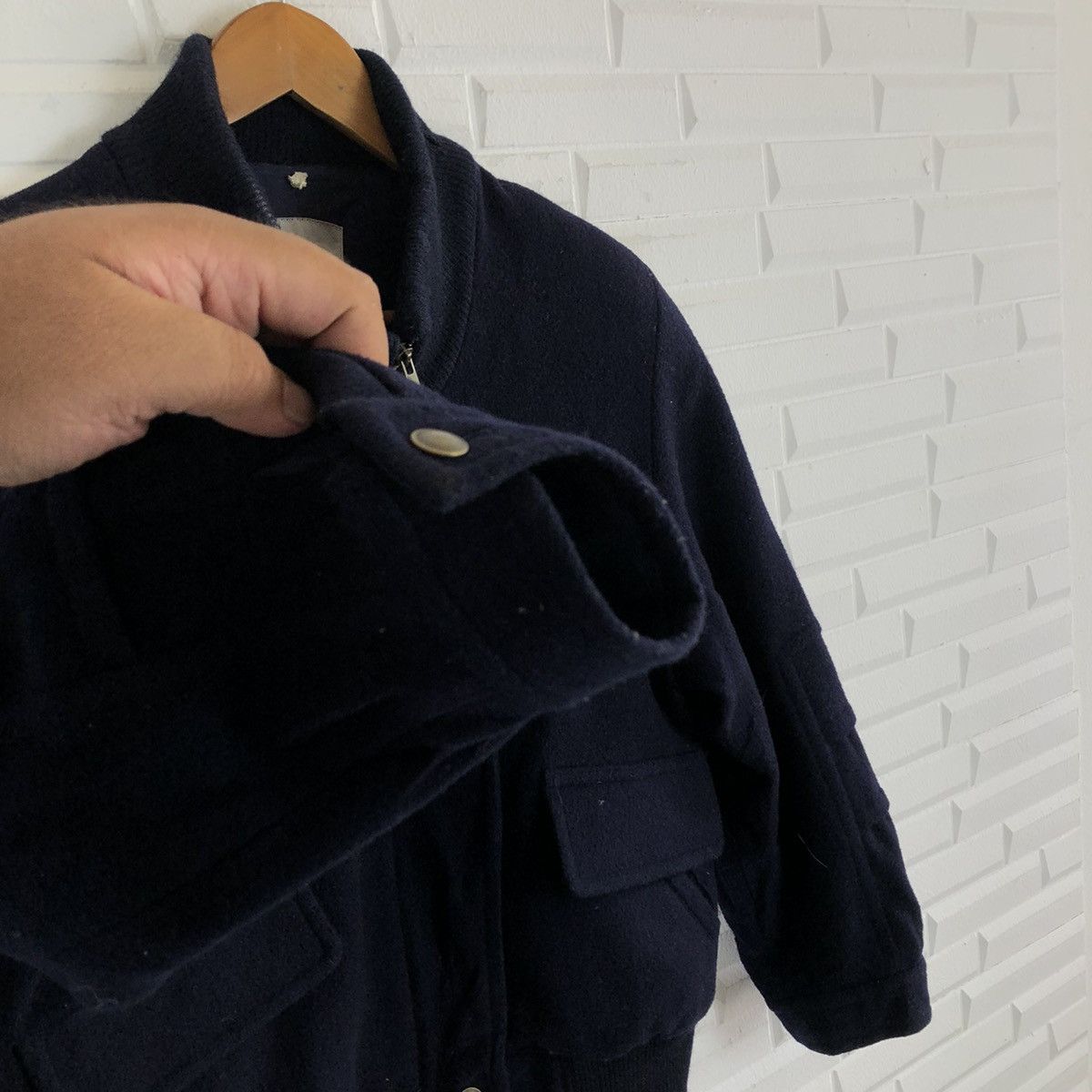 Japanese Brand BOMBER JACKET DOLCEZZA WOOL INSPIRED BY MA-1 ISSEY MIYAKE Size US M / EU 48-50 / 2 - 4 Thumbnail