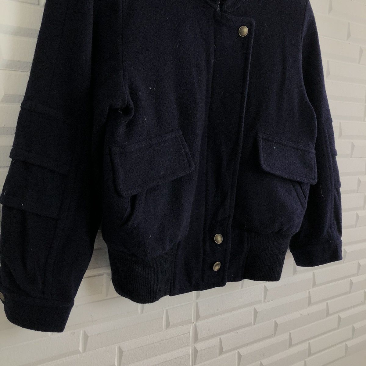 Japanese Brand BOMBER JACKET DOLCEZZA WOOL INSPIRED BY MA-1 ISSEY MIYAKE Size US M / EU 48-50 / 2 - 5 Thumbnail