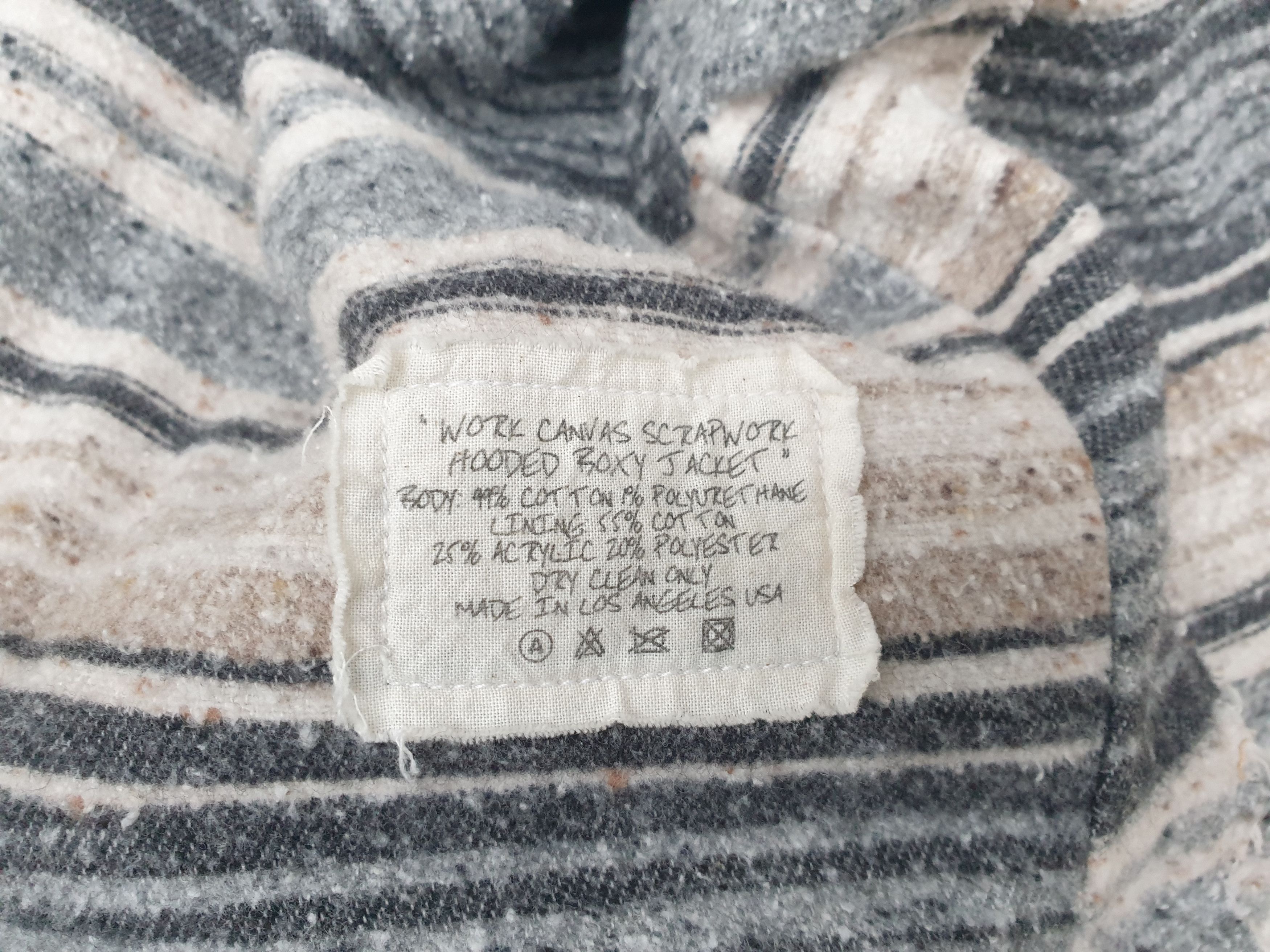Greg Lauren $3750 GREG LAUREN Tan Work Canvas Scrapwork Hooded Jacket Size US XXL / EU 58 / 5 - 15 Thumbnail