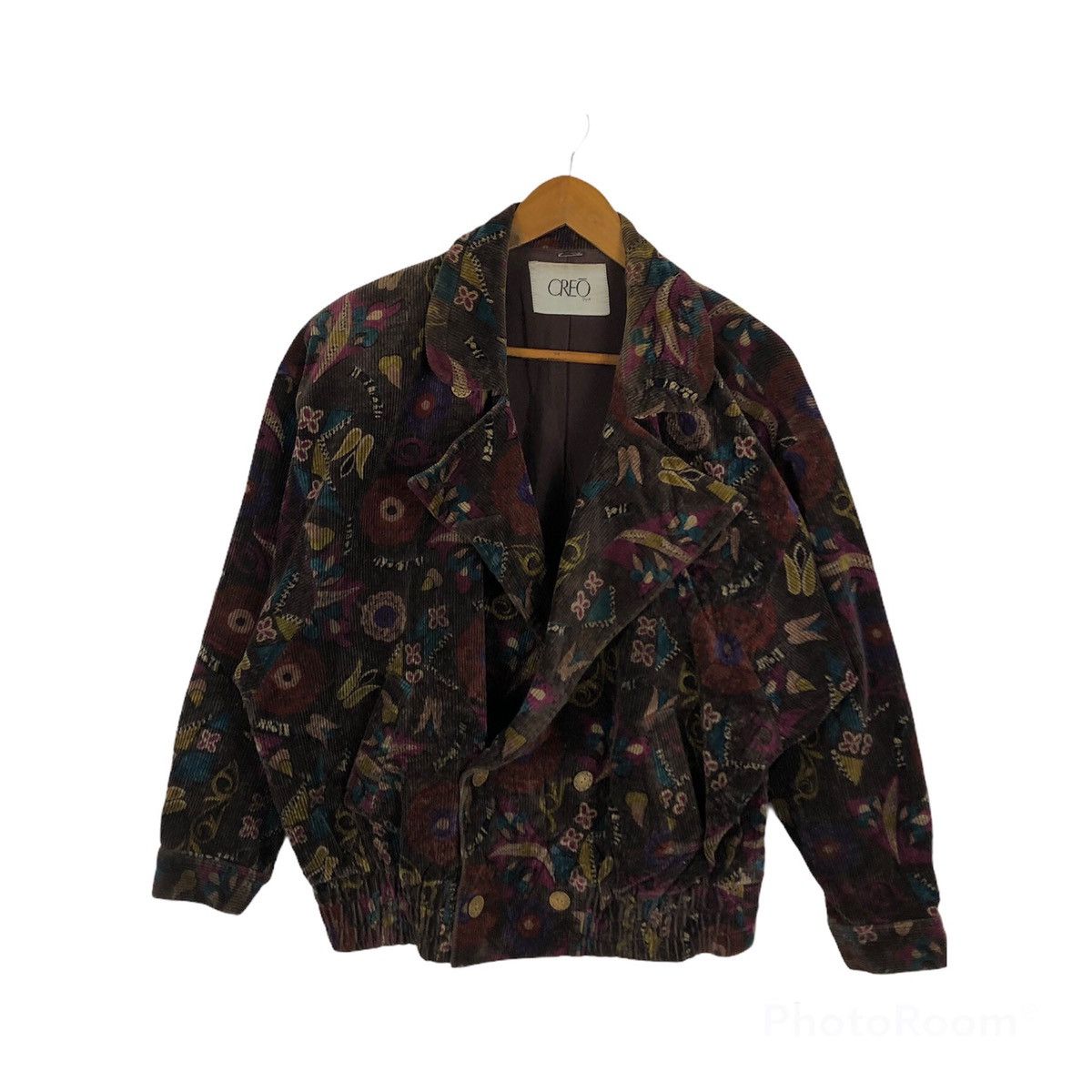 Japanese Brand FULLPRINT FLOWER BOMBER STYLE JACKET CORDUROY CREO Size US L / EU 52-54 / 3 - 1 Thumbnail