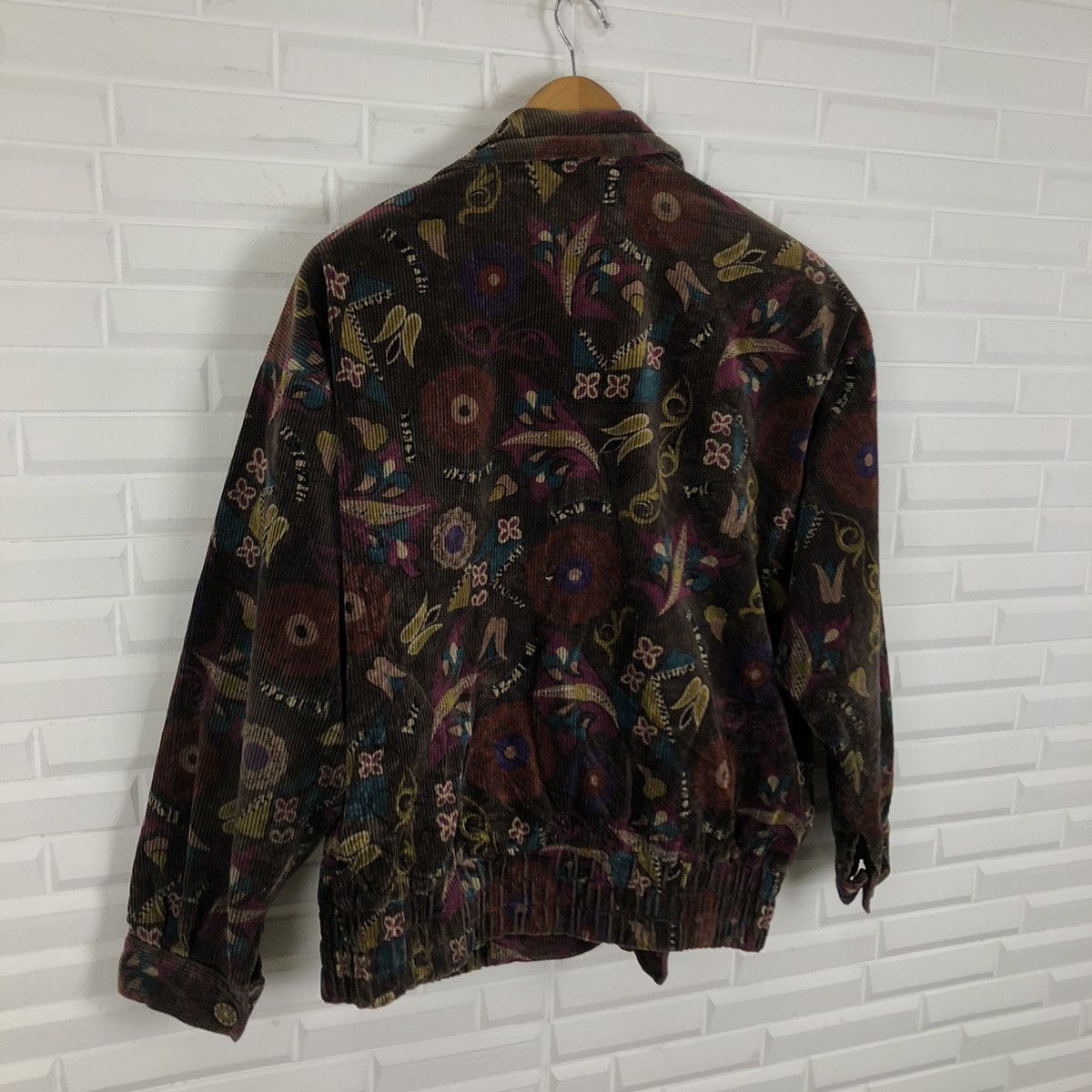 Japanese Brand FULLPRINT FLOWER BOMBER STYLE JACKET CORDUROY CREO Size US L / EU 52-54 / 3 - 9 Thumbnail