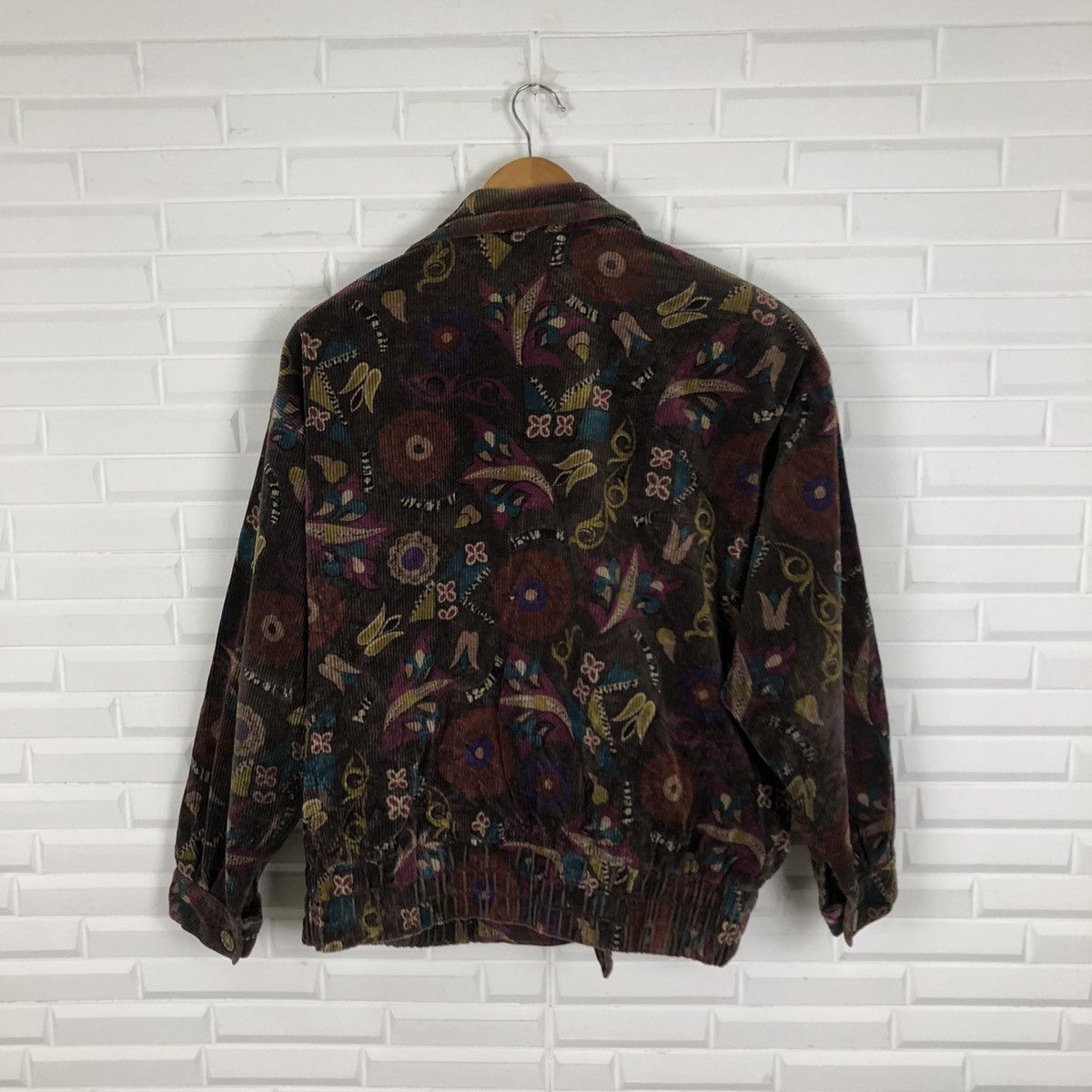 Japanese Brand FULLPRINT FLOWER BOMBER STYLE JACKET CORDUROY CREO Size US L / EU 52-54 / 3 - 8 Thumbnail