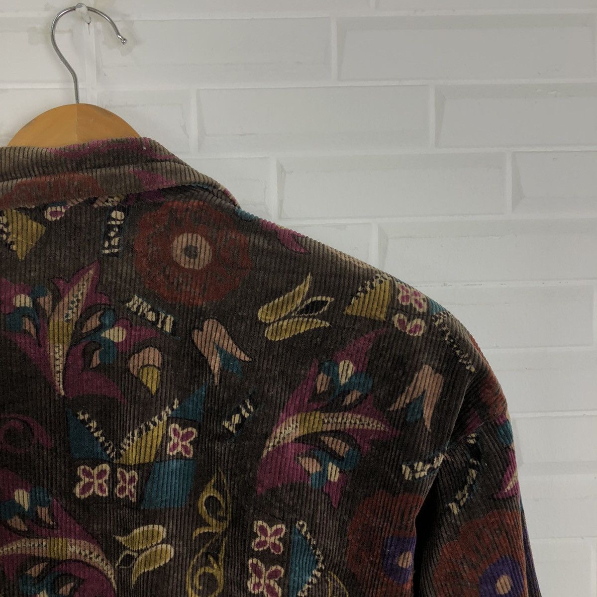 Japanese Brand FULLPRINT FLOWER BOMBER STYLE JACKET CORDUROY CREO Size US L / EU 52-54 / 3 - 10 Thumbnail