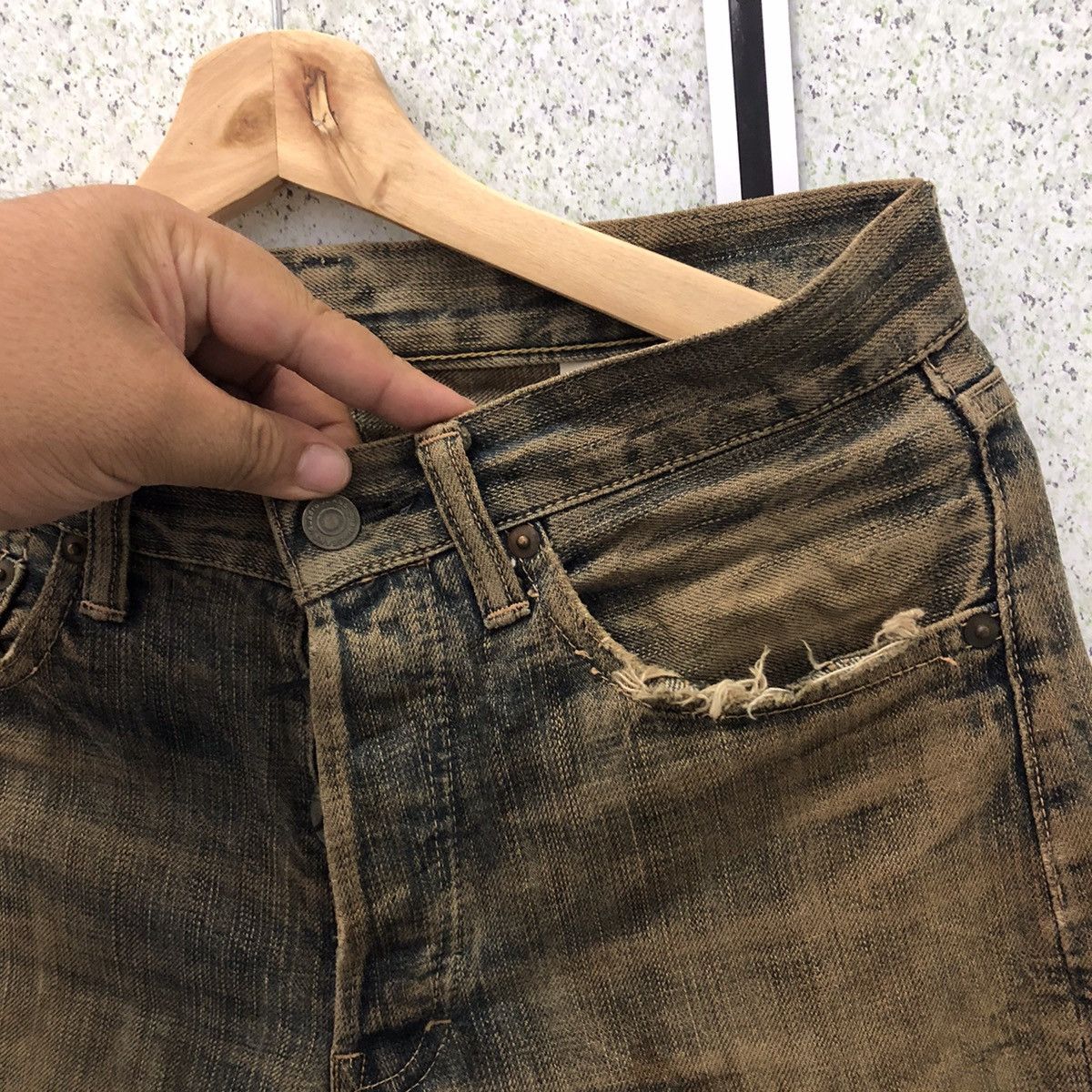 Japanese Brand SELVEDGES DENIM MEDIO QUADRO MADE IN JAPAN Size US 31 - 6 Thumbnail