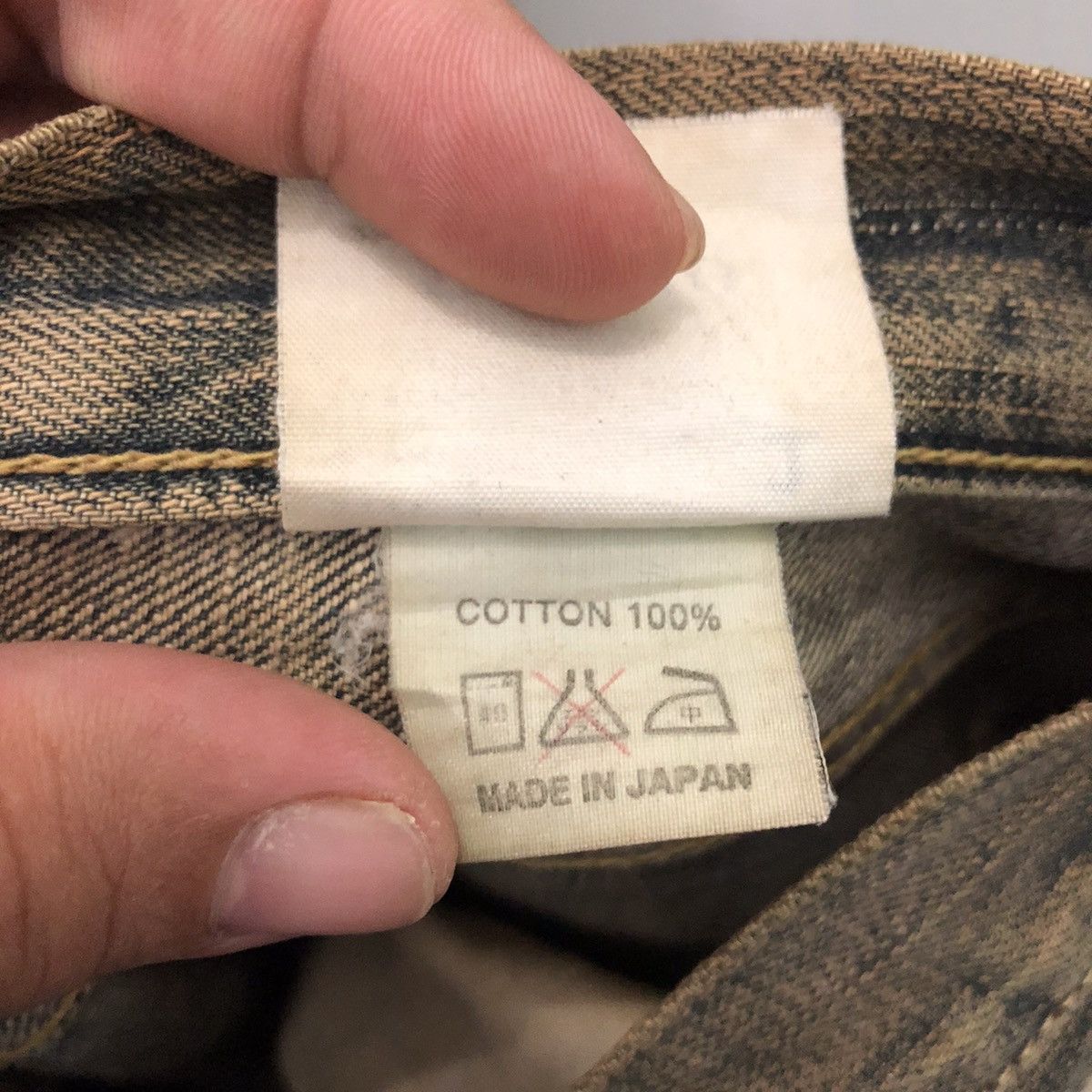 Japanese Brand SELVEDGES DENIM MEDIO QUADRO MADE IN JAPAN Size US 31 - 15 Thumbnail
