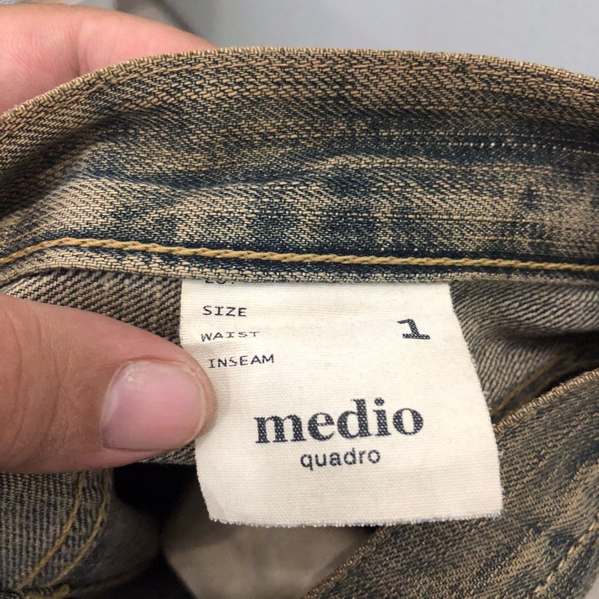 Japanese Brand SELVEDGES DENIM MEDIO QUADRO MADE IN JAPAN Size US 31 - 14 Thumbnail