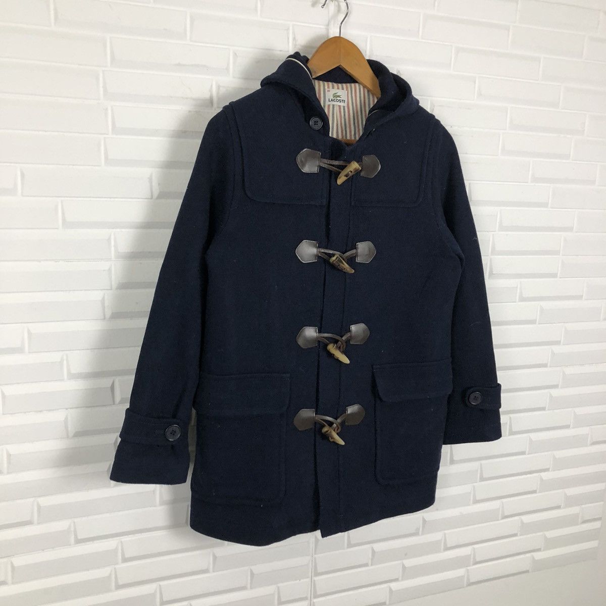 Japanese Brand WOOL DUFFLE JACKET LACOSTE RARE DESIGN Size US S / EU 44-46 / 1 - 2 Thumbnail