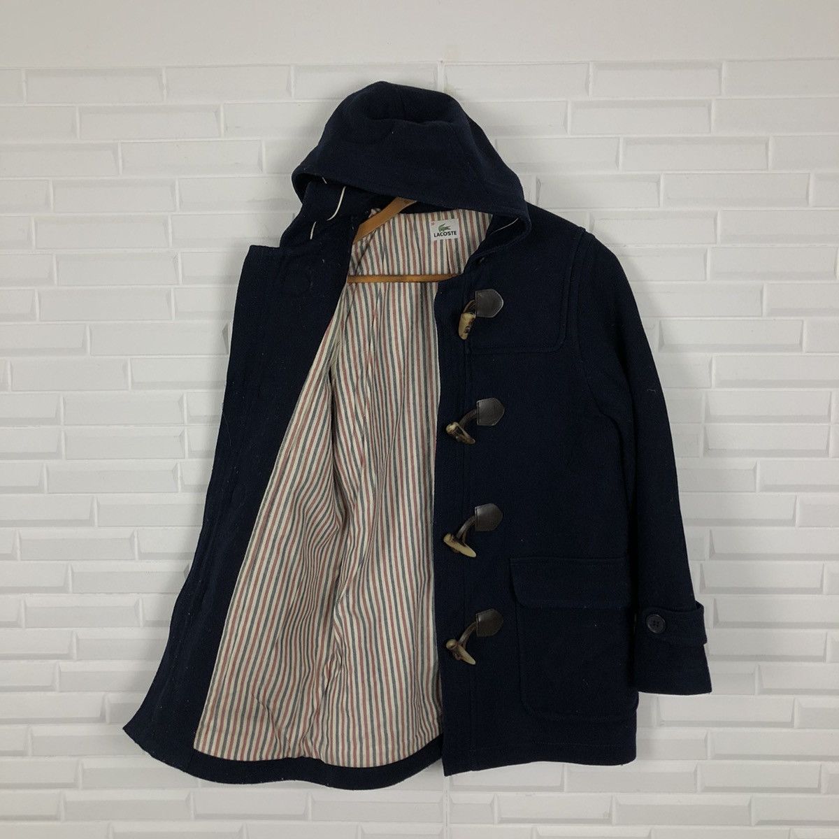 Japanese Brand WOOL DUFFLE JACKET LACOSTE RARE DESIGN Size US S / EU 44-46 / 1 - 9 Thumbnail