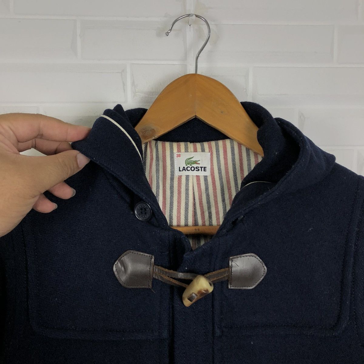 Japanese Brand WOOL DUFFLE JACKET LACOSTE RARE DESIGN Size US S / EU 44-46 / 1 - 6 Thumbnail