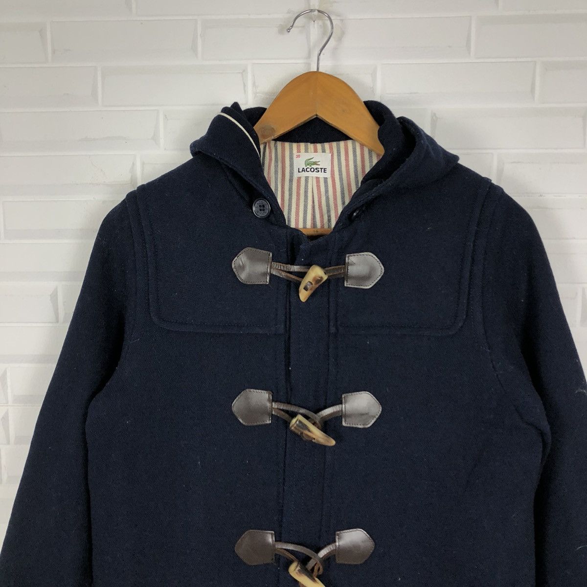 Japanese Brand WOOL DUFFLE JACKET LACOSTE RARE DESIGN Size US S / EU 44-46 / 1 - 3 Thumbnail