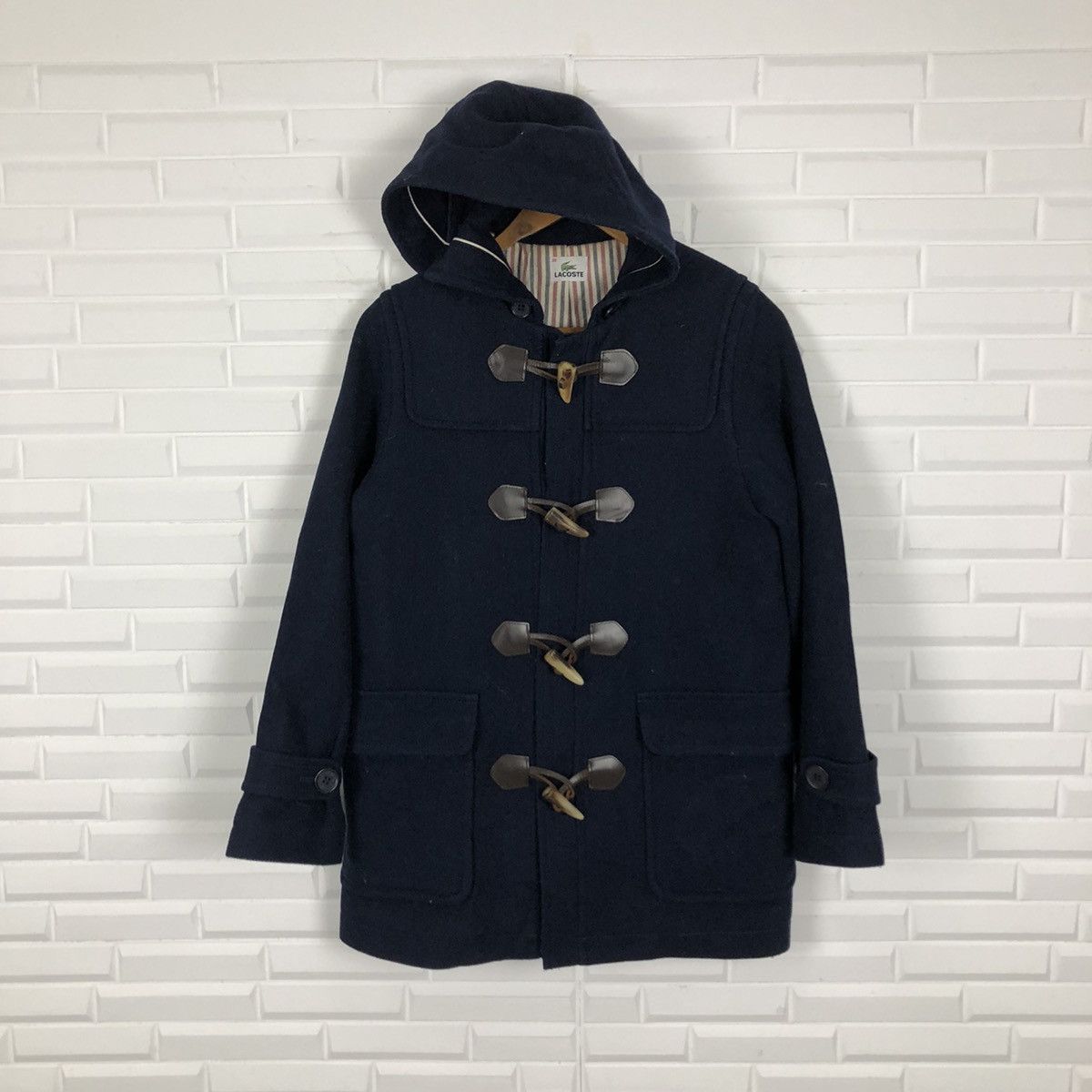 Japanese Brand WOOL DUFFLE JACKET LACOSTE RARE DESIGN Size US S / EU 44-46 / 1 - 8 Thumbnail