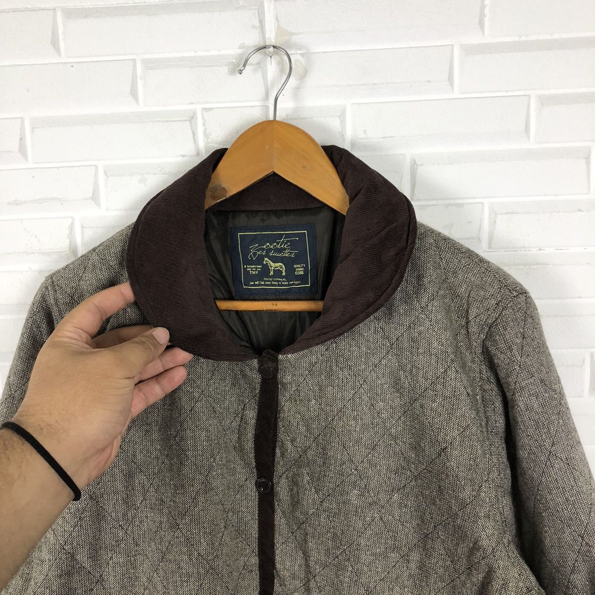 Japanese Brand RARE ZOOTIE DES LUCETTES QUILTED BUTTON JACKET Size US L / EU 52-54 / 3 - 5 Thumbnail