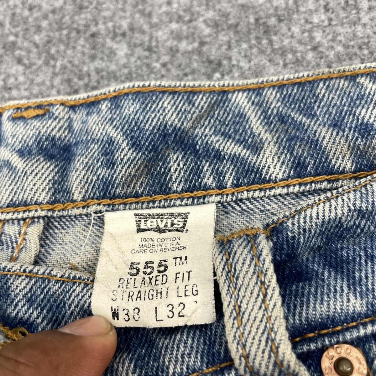 Levi's × Vintage Vintage Levi's 555 Light Blue Wash -wc138 Size US 37 - 5 Thumbnail