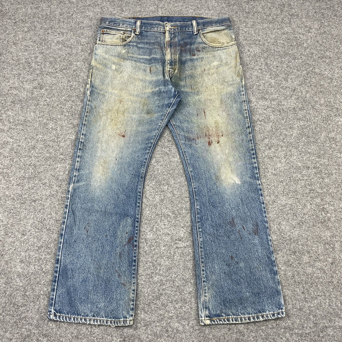 Levi's Vintage Levi's 517 Painted Faded Jeans -wc137 Size US 37 - 1 Thumbnail