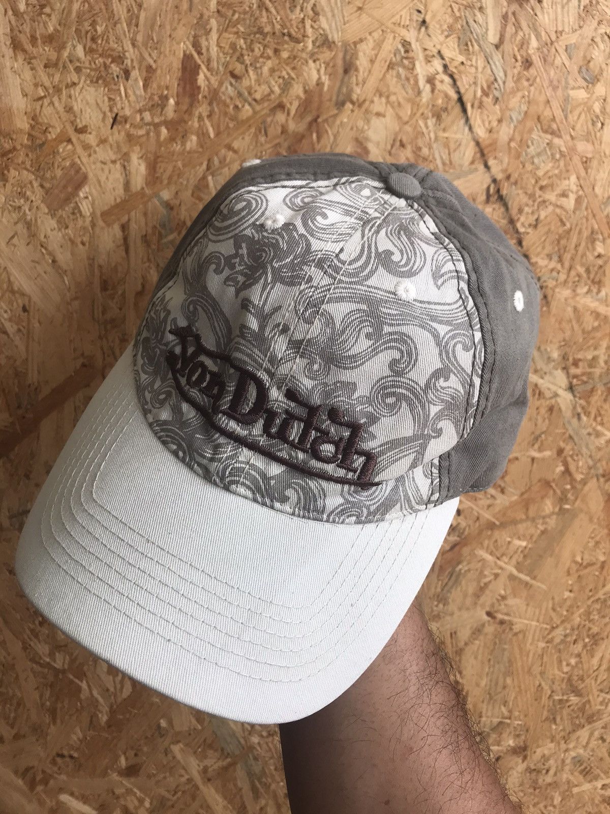 image of Vintage Von Dutch Dad Hat in Cloud Grey, Men's