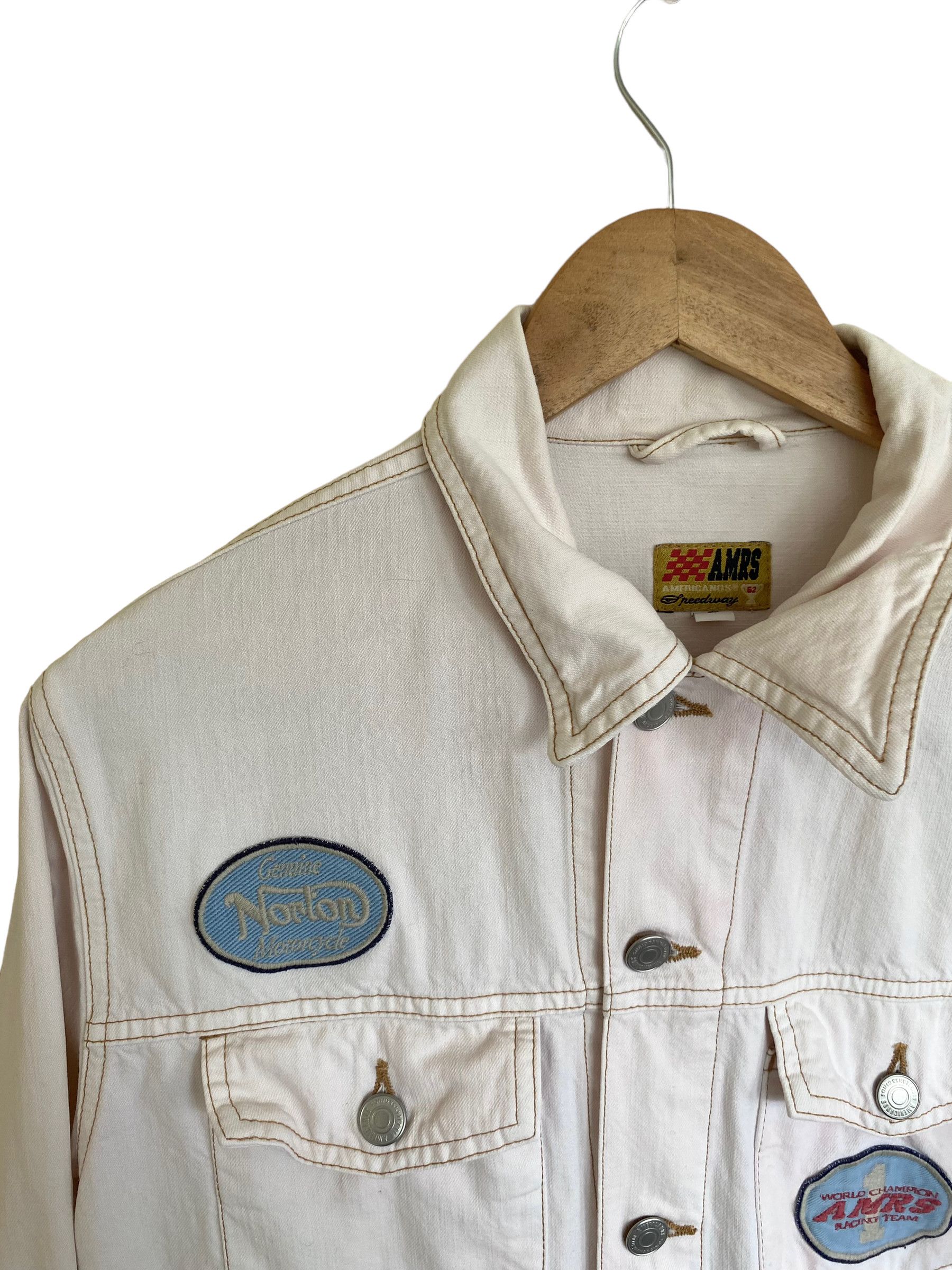 NASCAR × Norton AMRS Speedway Norton Motorcycles denim jacket Size US L / EU 52-54 / 3 - 4 Thumbnail