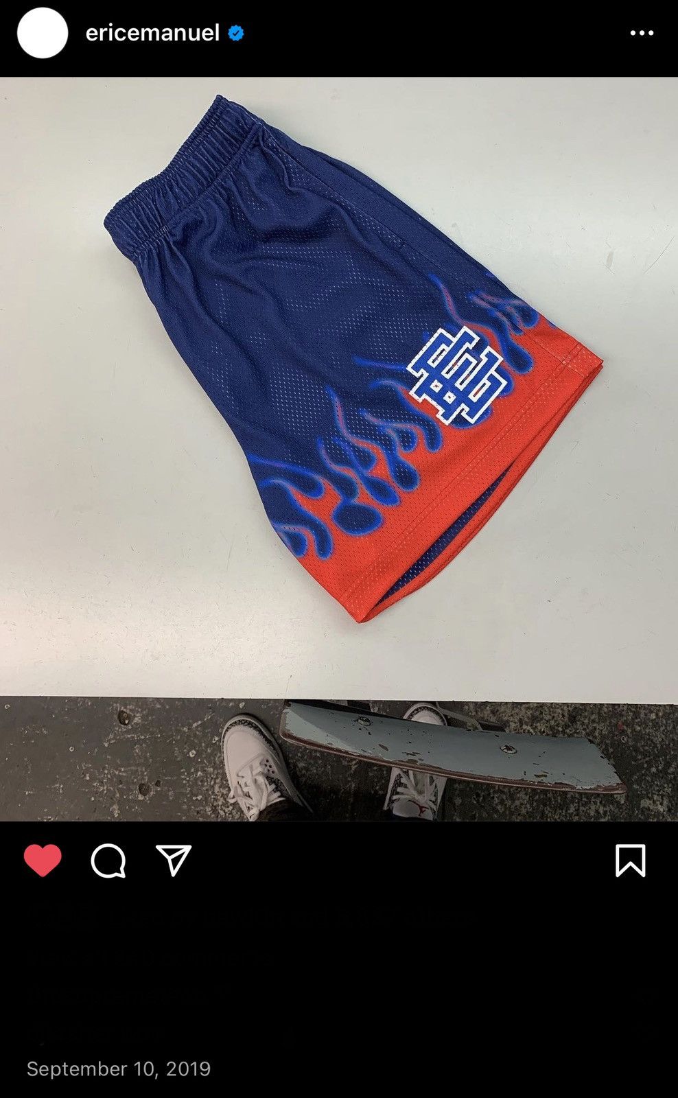 Eric Emanuel NEW 2019 Eric Emanuel Flame Shorts Large Size US 34 / EU 50 - 19 Thumbnail