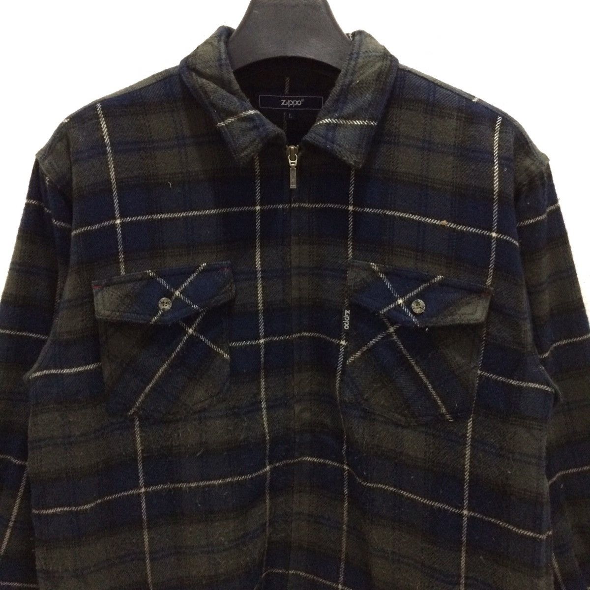Zippo Zippo Plaid Tartan Wool Jacket Size US L / EU 52-54 / 3 - 2 Thumbnail